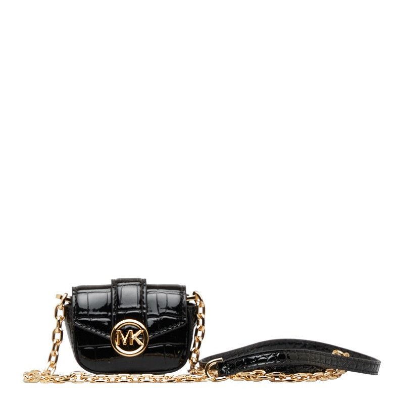 image of Michael Kors Patent Leather Airpods Pro Case in Black, Women's
