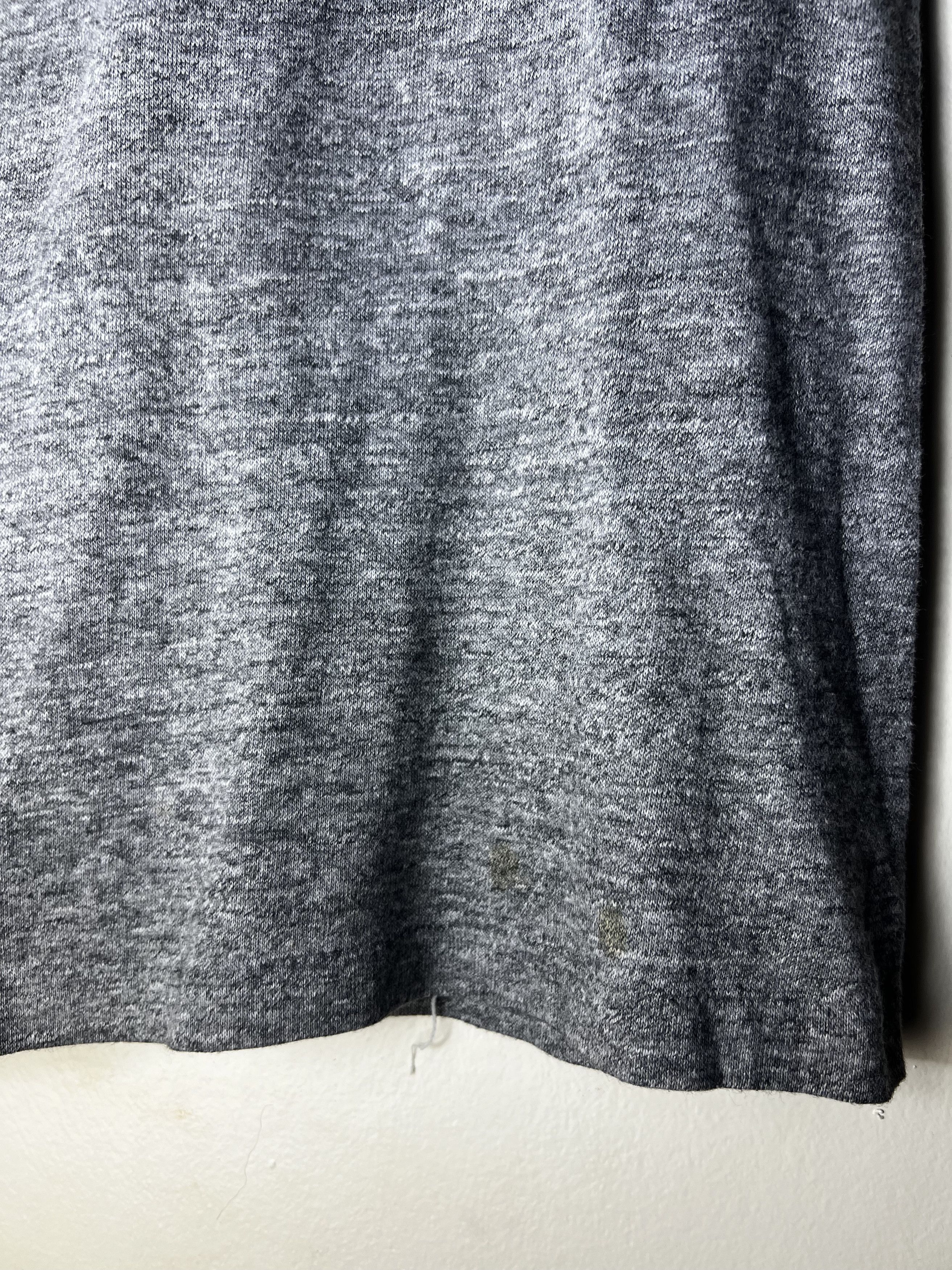 Vintage Vintage Grey T-shirt with Black Crewneck Collar and Sleeves Size US S / EU 44-46 / 1 - 4 Thumbnail