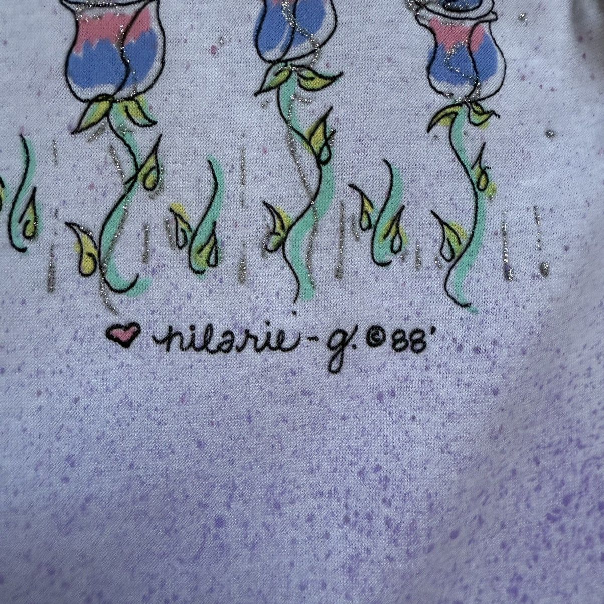 Vintage Vintage 1988 Splattered Graphic T-Shirt Size US M / EU 48-50 / 2 - 5 Thumbnail