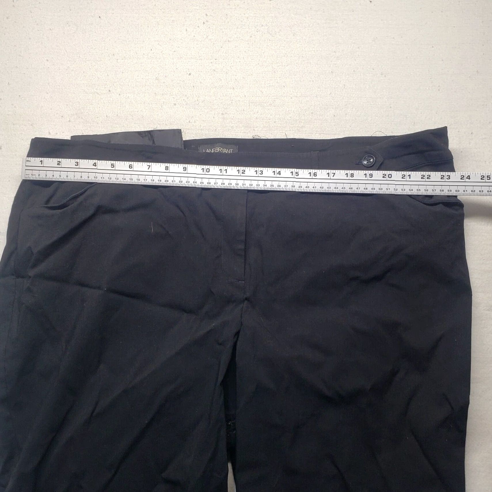 Vintage Lane Bryant Black Pants Career Stretch Trousers Front Pockets 28P Adult Women's Size 28" / US 6 / IT 42 - 4 Thumbnail