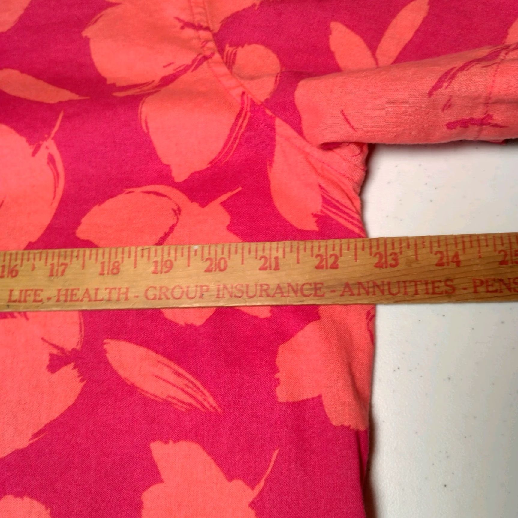 Gap VINTAGE Gap Linen Blend Shirt Men Large Pink Salmon Tropical Floral Beach Surf Vacation Casual Mens Size US L / EU 52-54 / 3 - 6 Thumbnail