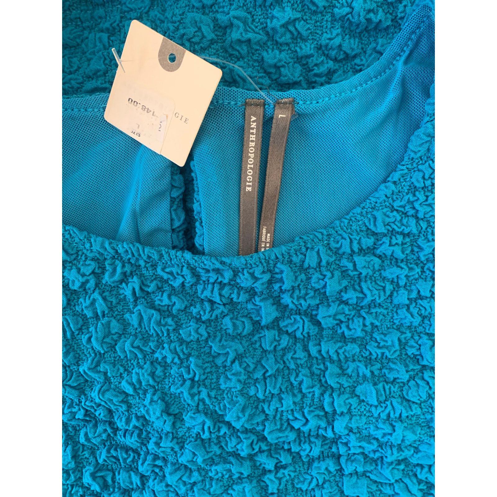 Anthropologie NWT Anthropologie Textured Mini Shift Dress Size L / US 10 / IT 46 - 6 Thumbnail