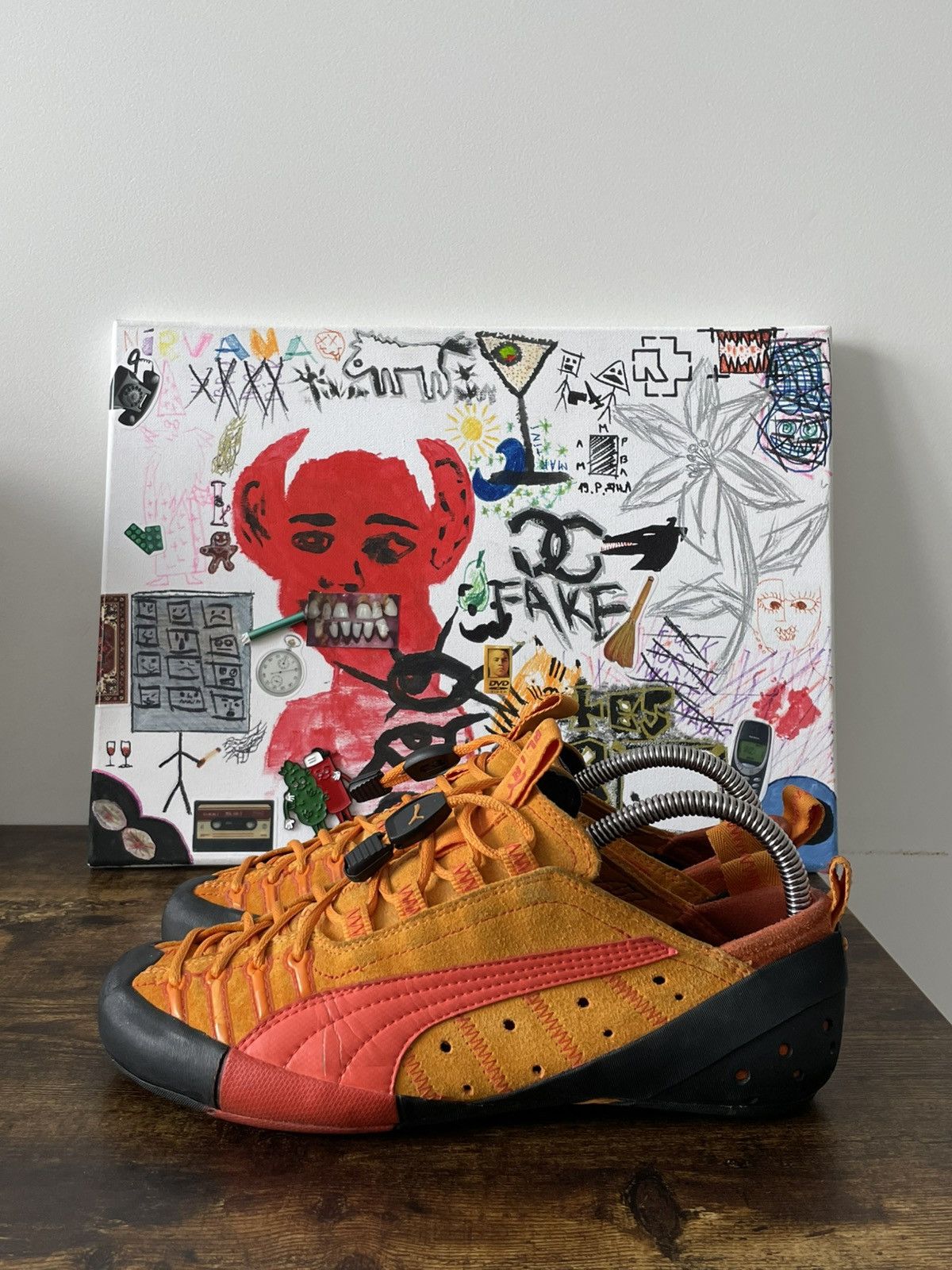 Puma Archive 00’s Puma Scrill Shoes Y2K Orange Japanese Style Size US 9 / IT 39 - 2 Thumbnail
