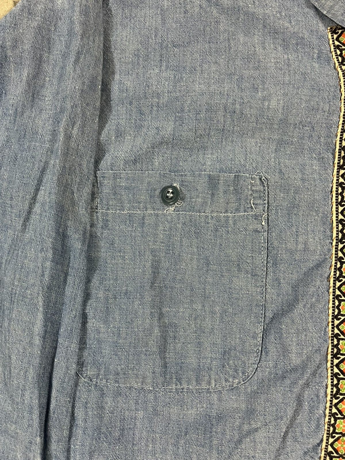 Vintage Vintage 60s Hippie Chambray Shirt Size US S / EU 44-46 / 1 - 5 Thumbnail