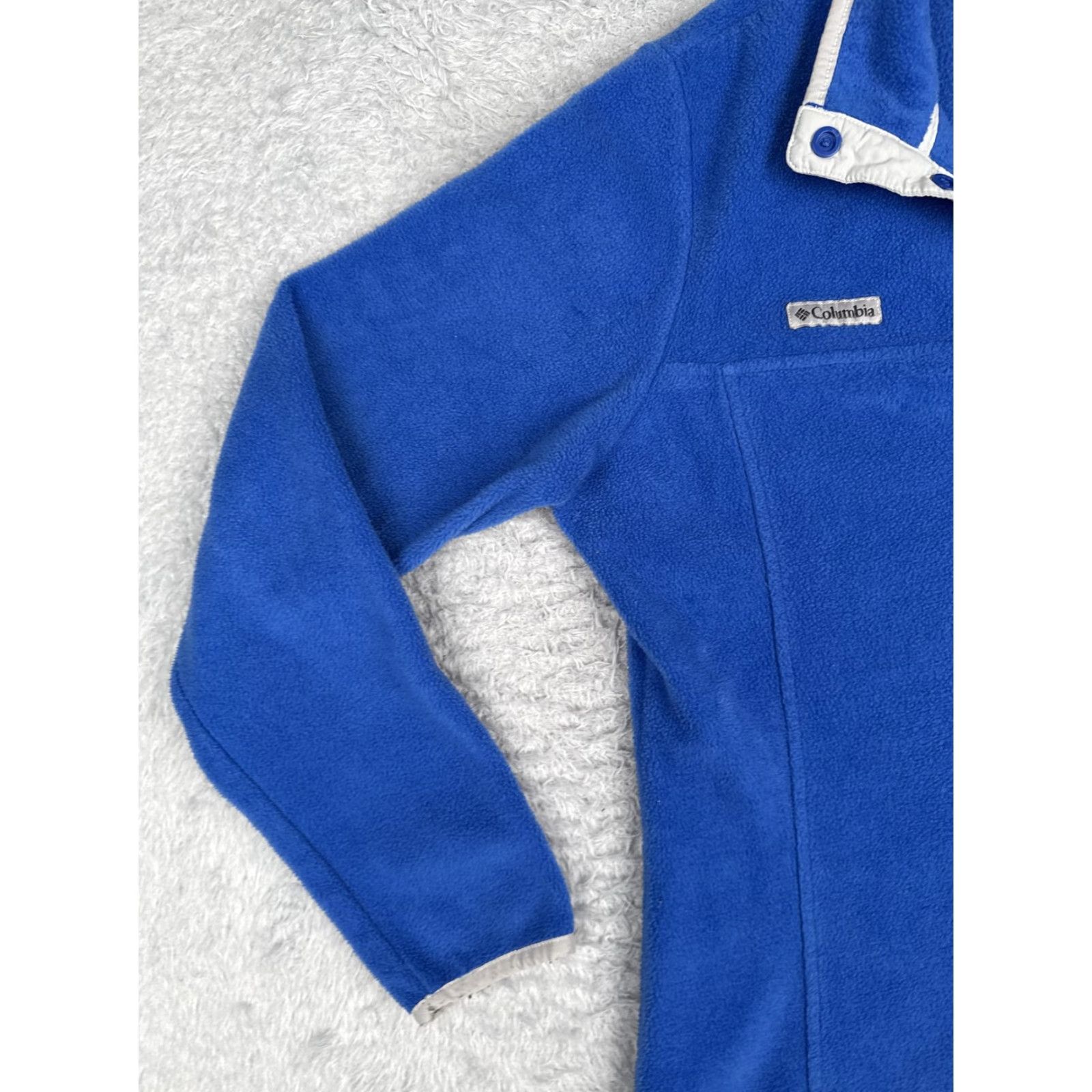 Vintage Columbia Sweater Womens Large Blue Quarter Snap Fleece Pullover Outdoors Size L / US 10 / IT 46 - 3 Thumbnail