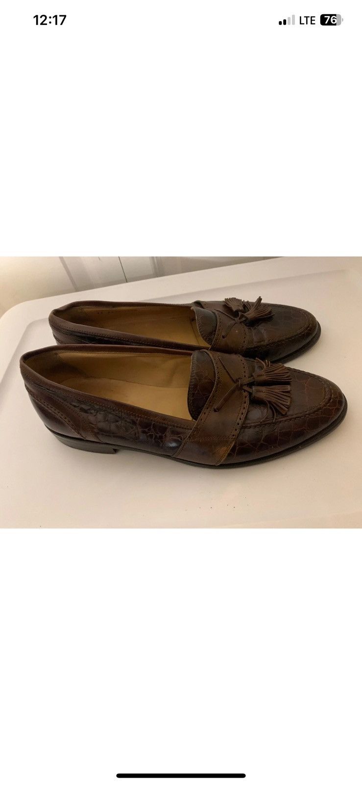 Johnston & Murphy Johnston Murphy Mens 10.5M Brown Cellini Made Italy Tassels Size US 10.5 / EU 43-44 - 6 Thumbnail
