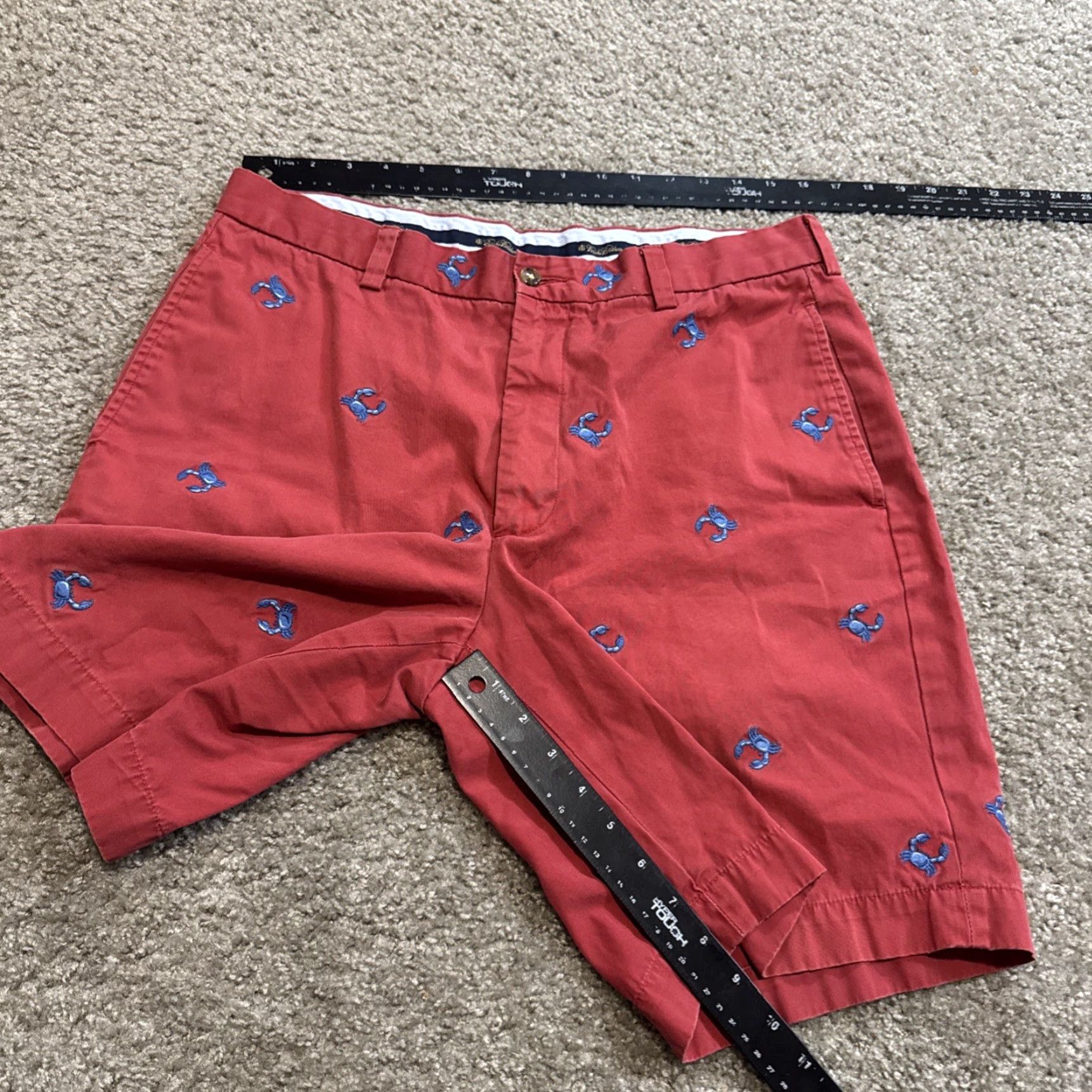 Brooks Brothers Brooks Brothers Shorts 34” Red Cotton Embroidered Crab Size US 34 / EU 50 - 7 Thumbnail