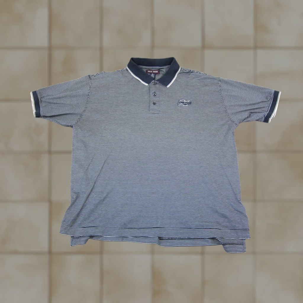 PGA Tour VINTAGE PGA TOUR Shirt Blue Collared Button Casual Polo Mens XL 90s Golf Size US XL / EU 56 / 4 - 1 Thumbnail