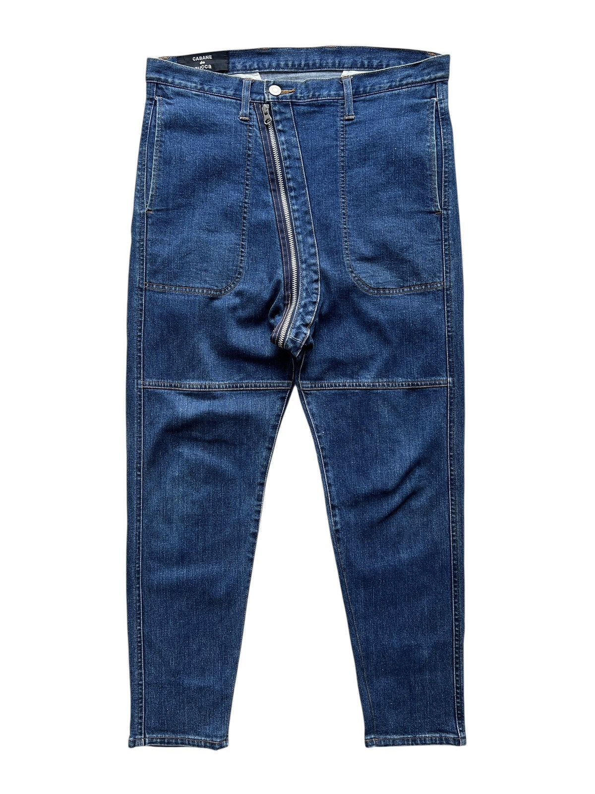 CABANE de ZUCCa 1990s Cabane de Zucca Crotch Zipper Ankle Denim Size US 33 - 2 Thumbnail