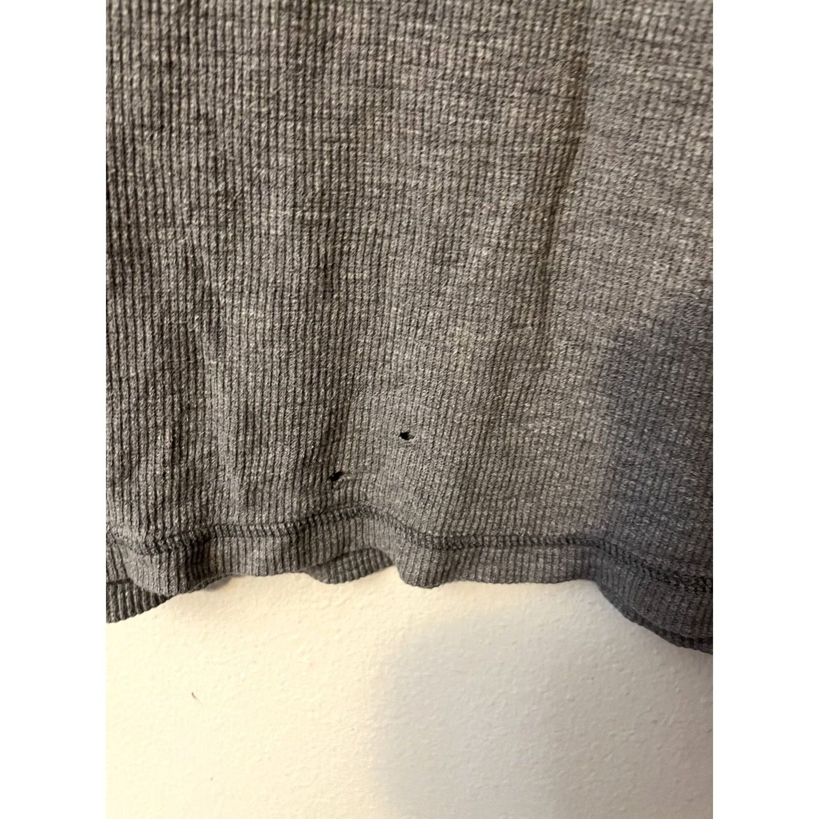Aeropostale Aeropostale Thermal Waffle Knit Pullover Hoodie Size Small Dark Gray Solid Flaw Size US S / EU 44-46 / 1 - 6 Thumbnail