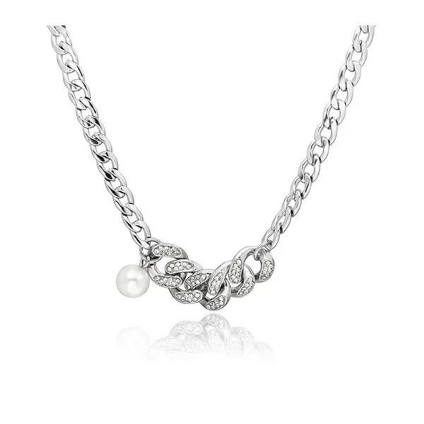 Jewelry naga Fashion Pearl Pendant Couple Titanium Steel Necklace Size ONE SIZE - 6 Thumbnail