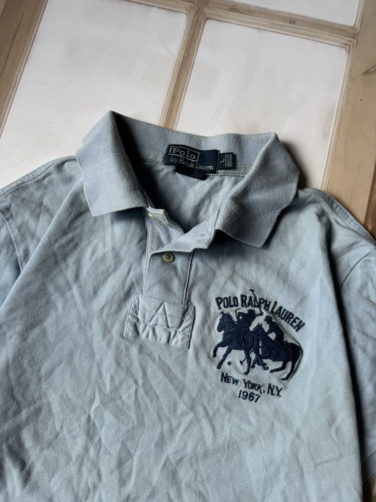 Polo Ralph Lauren Vintage Polo Ralph Lauren "New York 1967 Big Pony Polo Shirt Size US L / EU 52-54 / 3 - 4 Thumbnail