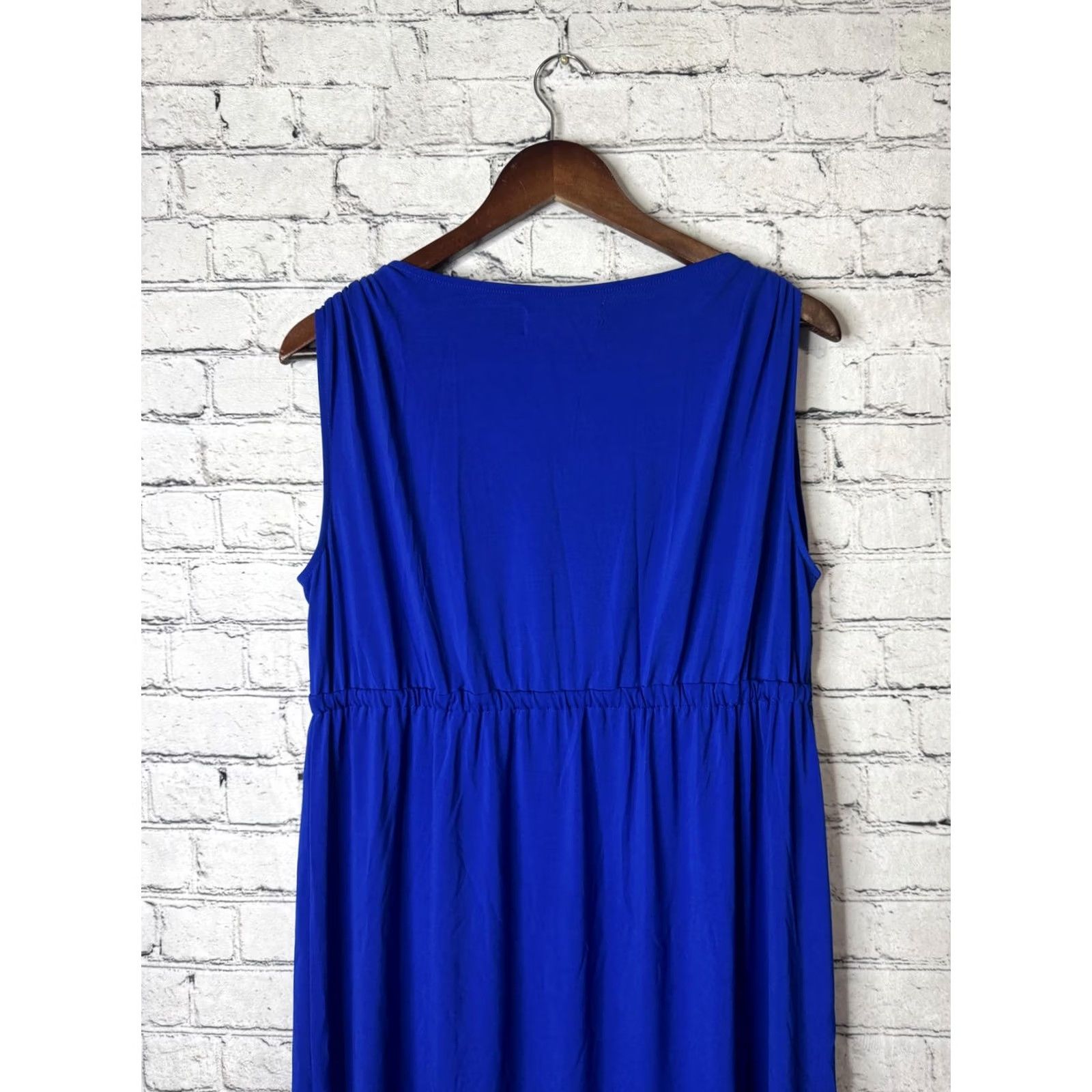 Vintage VINTAGE Island Republic Blue Maxi Dress Women's L Sleeveless Scoop Neck Cotton Casual Summer Dress Size L / US 10 / IT 46 - 7 Thumbnail