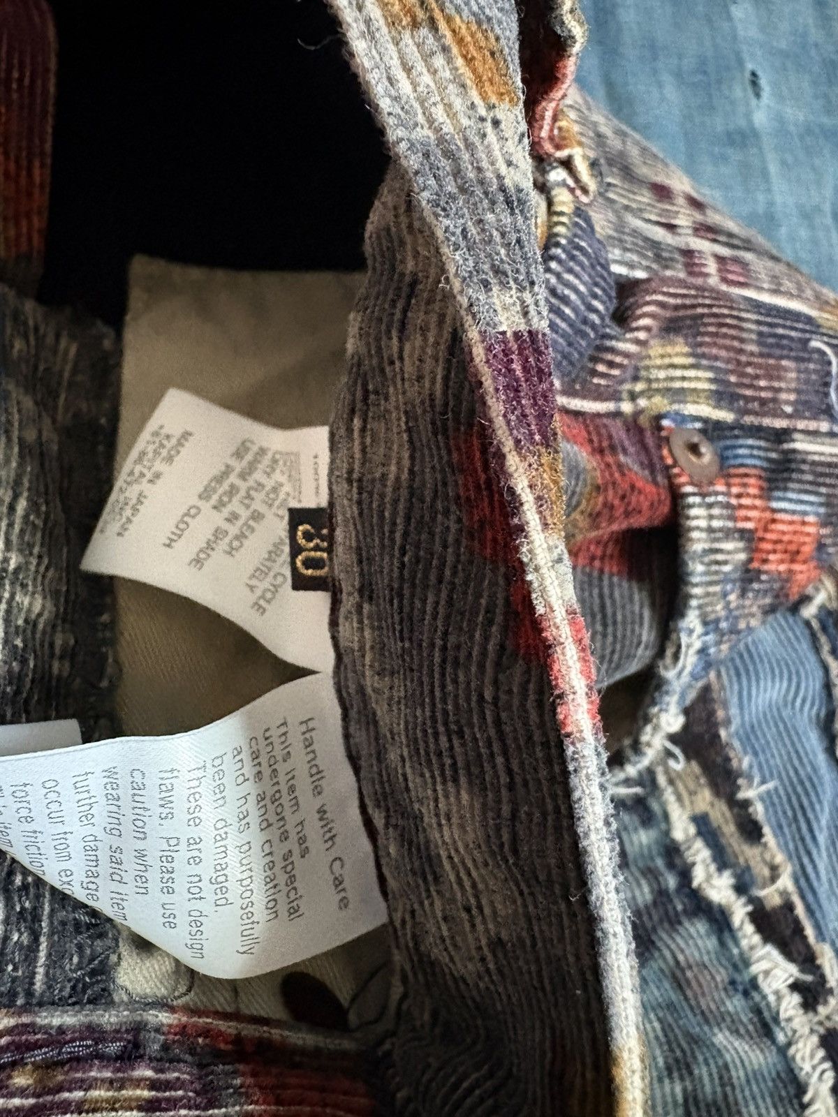 Kapital Kountry KOUNTRY Repair Mixed Pattern Corduroy Patchwork Jeans Size US 30 / EU 46 - 13 Thumbnail