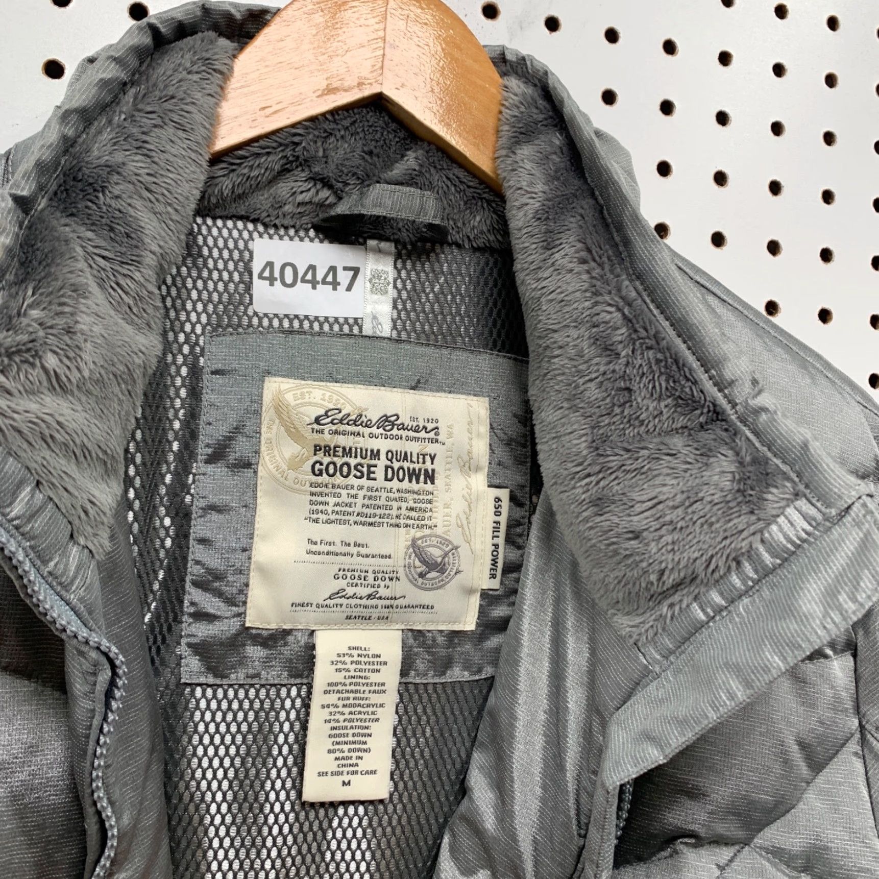 Eddie Bauer VINTAGE Eddie Bauer Puffer Down Ski Jacket Mens M Gray Silver Goose Premium 19.5x27 Ski Puffer Jacket Mens M Gray Silver Goose Premium 19.5x27 Size M / US 6-8 / IT 42-44 - 3 Thumbnail
