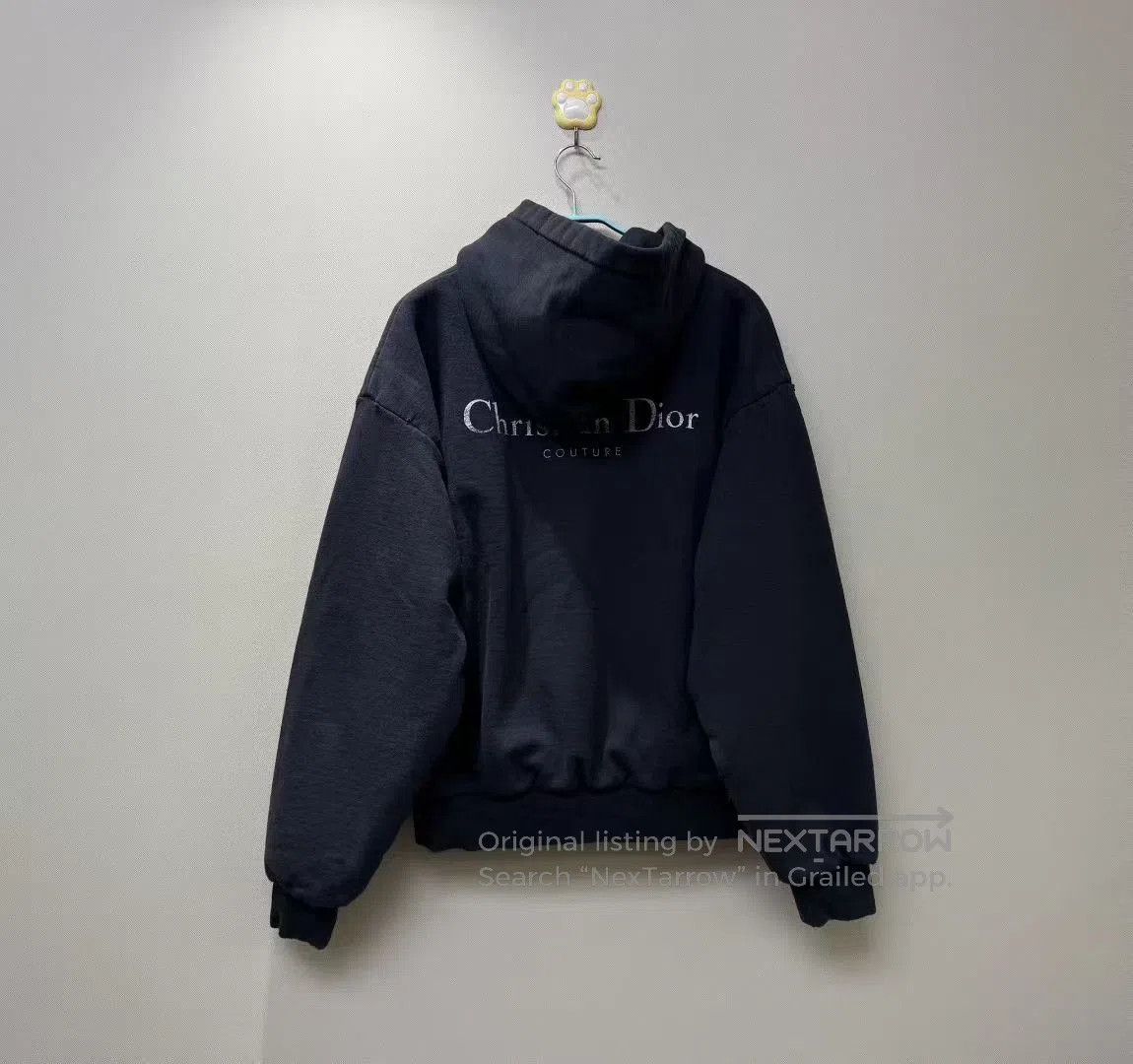 Dior DIOR Black Distressed Slogan Hoodie. Size US L / EU 52-54 / 3 - 4 Thumbnail