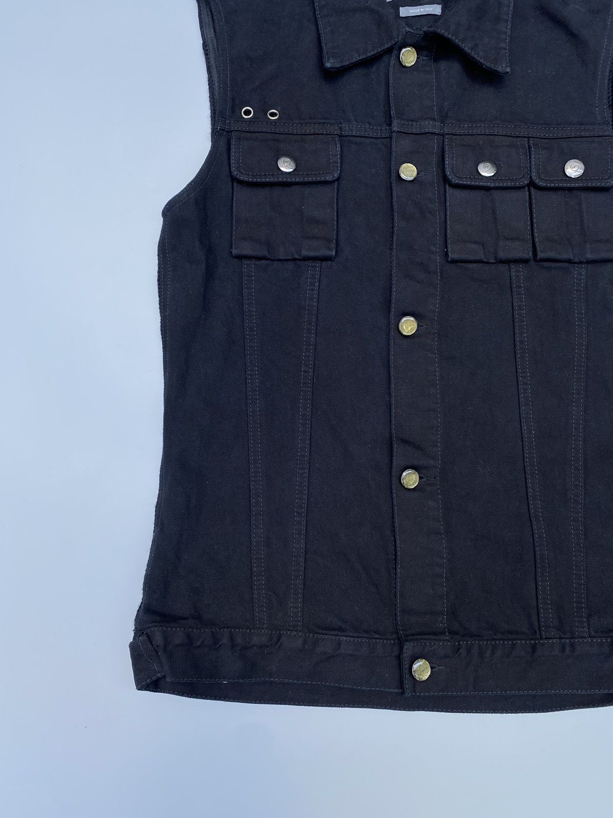 Alexander McQueen 2000s Alexander Mcqueen- Cargo Denim Knit Vest Size US M / EU 48-50 / 2 - 4 Thumbnail