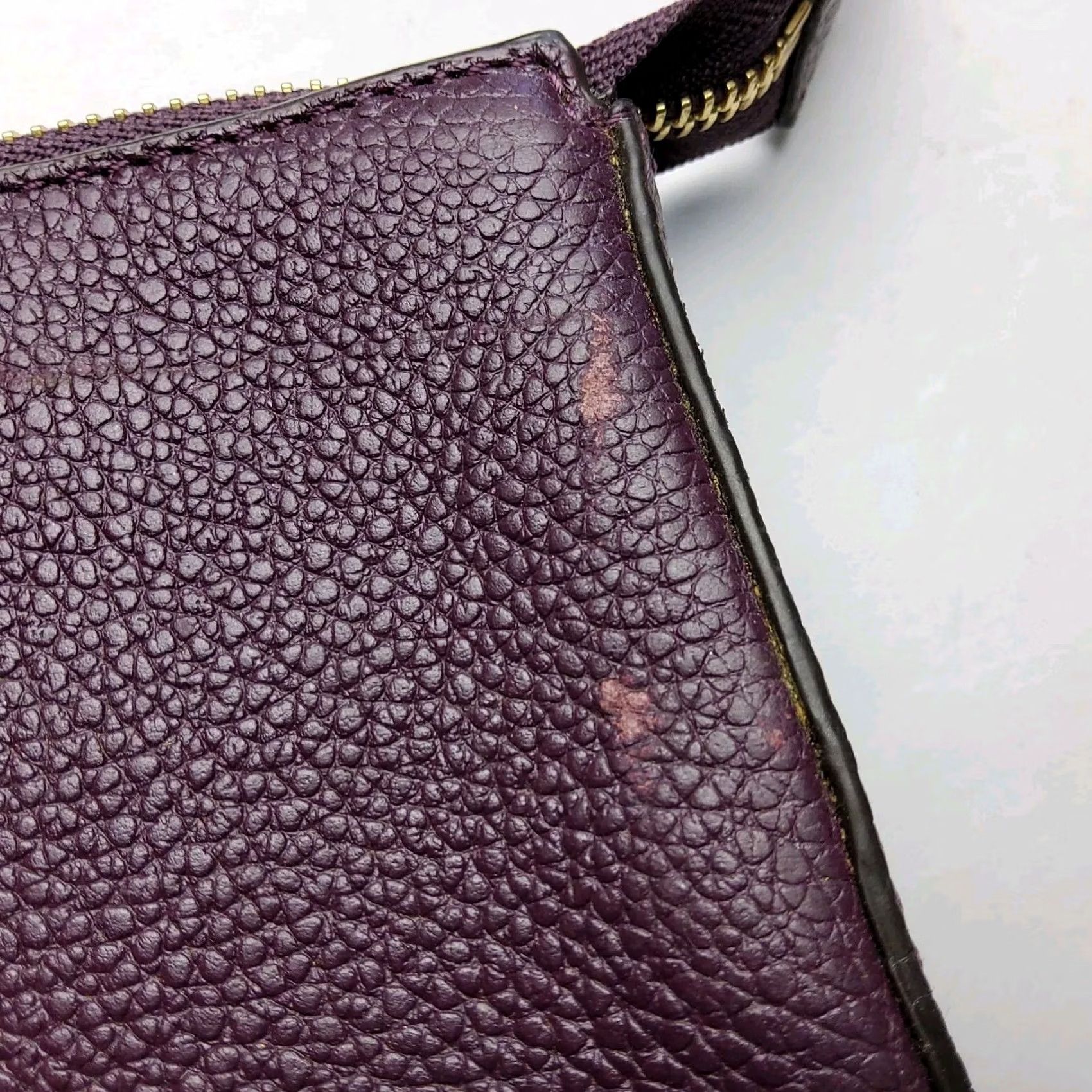 Michael Kors Michael Kors Pebbled Leather Shoulder Bag Purse Eggplant Purple Women Bag Sho ulder Leather Pebbled Finish Size ONE SIZE - 2 Thumbnail