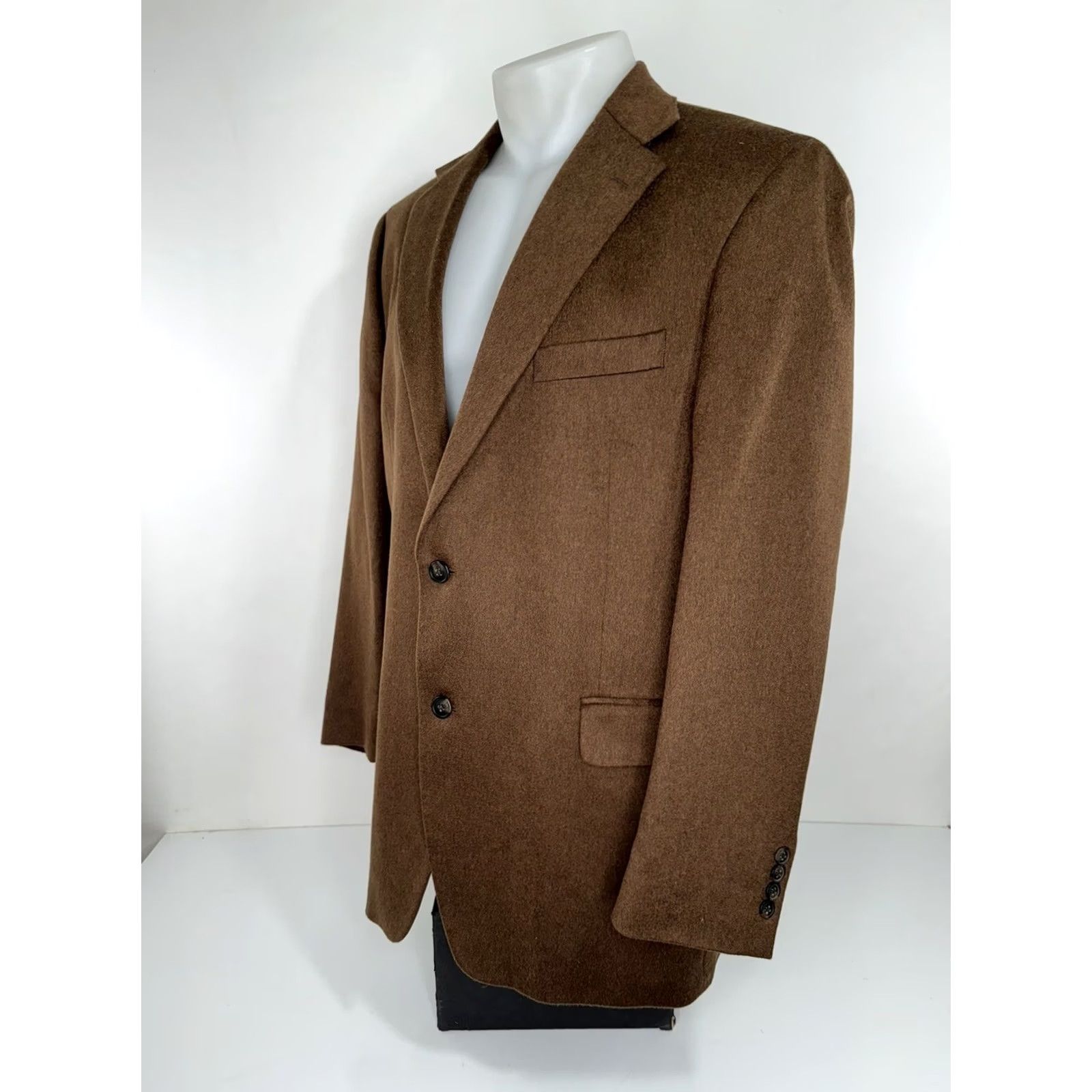 Vintage Arnold Brant Blazer Mens 44 Brown Mink / Cashmere - MINT Vintage? Size 44R - 3 Thumbnail