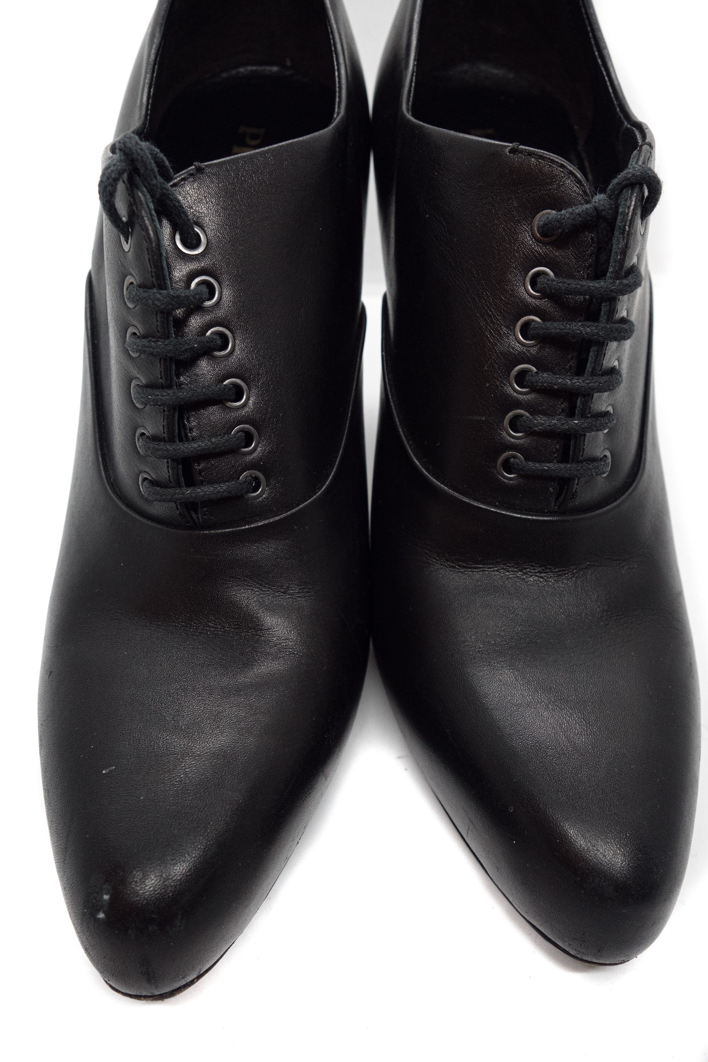 Prada Mainline Leather Ankle Heeled Bootie Size US 8 / IT 38 - 5 Thumbnail