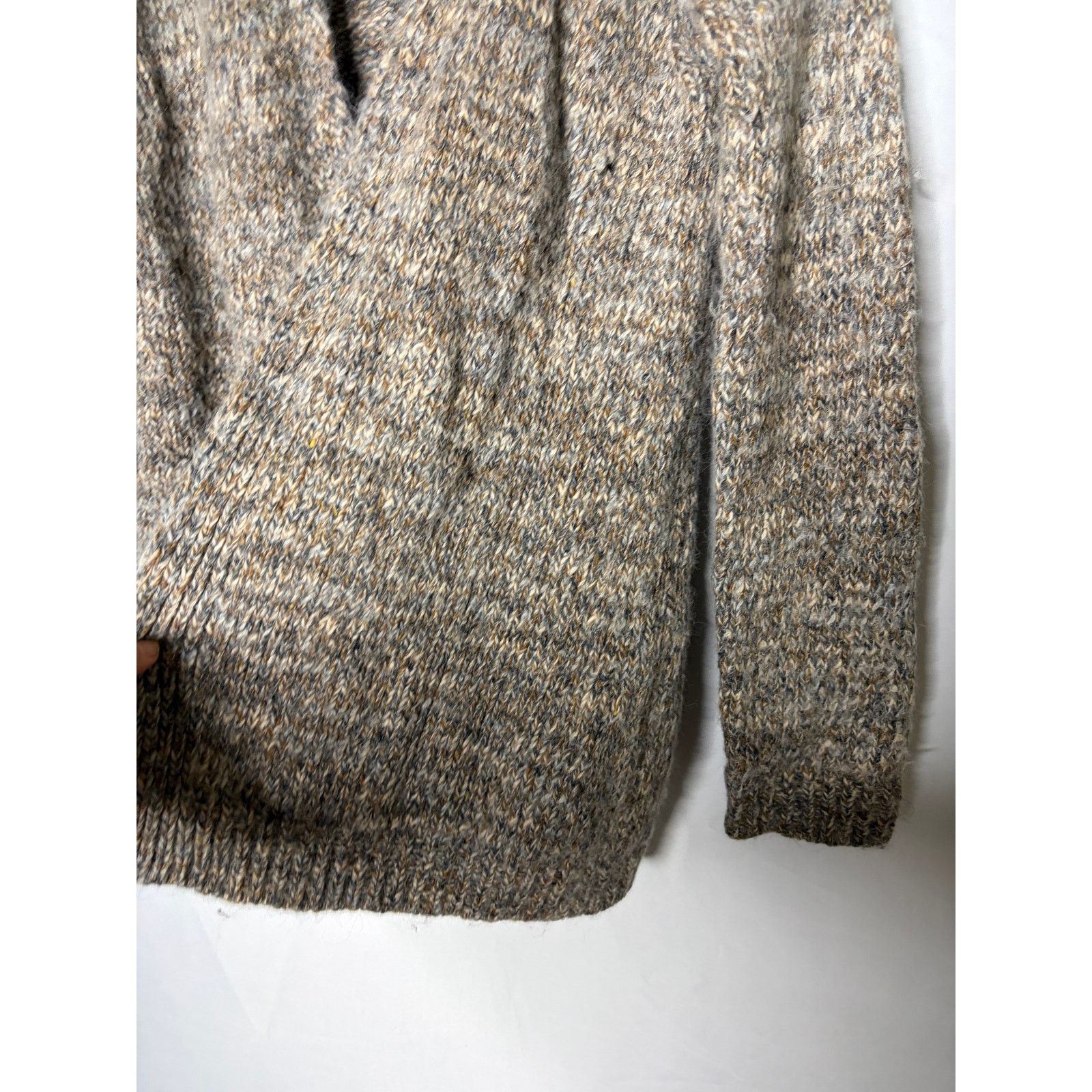 Malo Malo oversized brown marked chunky knit open cardigan sz S Size S / US 4 / IT 40 - 3 Thumbnail