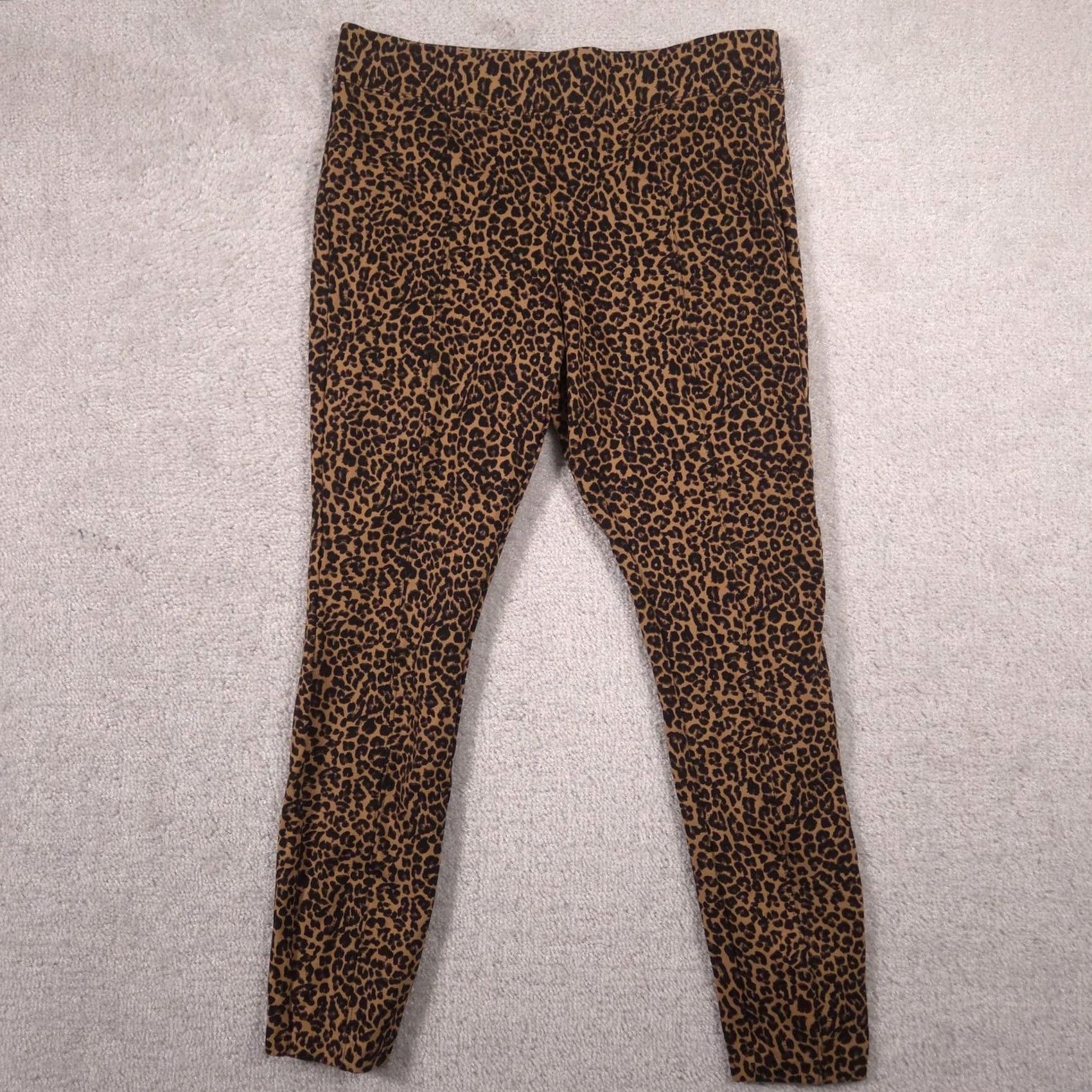 Old Navy Old Navy Stevie Leggings Womens M Brown Leopard Mid Rise Ankle Stretch Pants Size 32" / US 10 / IT 46 - 2 Thumbnail