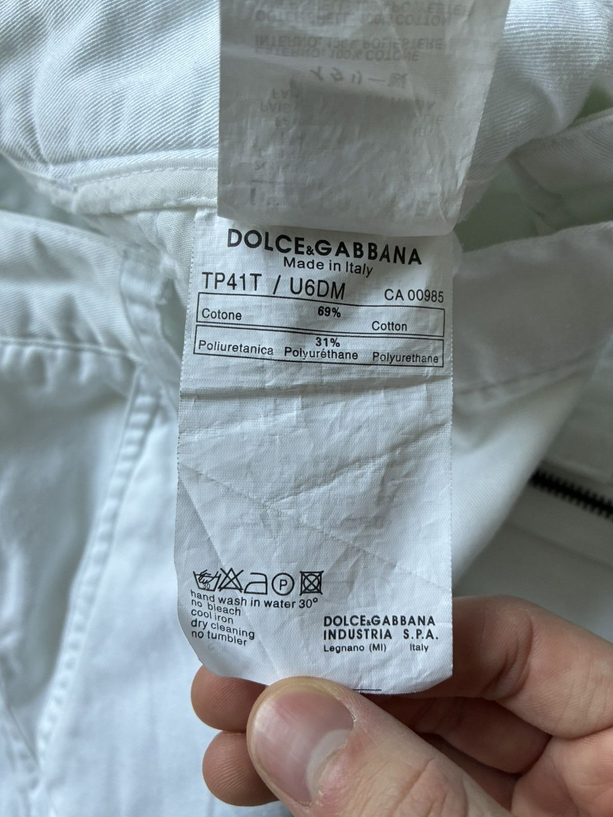 Dolce & Gabbana Dolce & Gabanna AW03 Multi zip White Cargo Pants Size US 33 - 10 Thumbnail