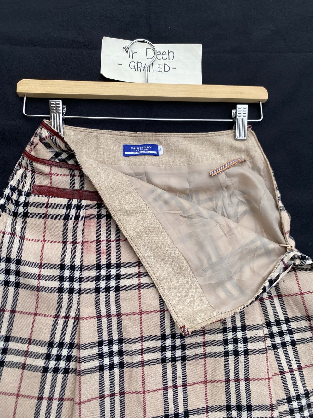 Burberry Rare Vintage Burberry Checkered Brown Midi Skirt Size 25" / US 0 / IT 36 - 10 Thumbnail