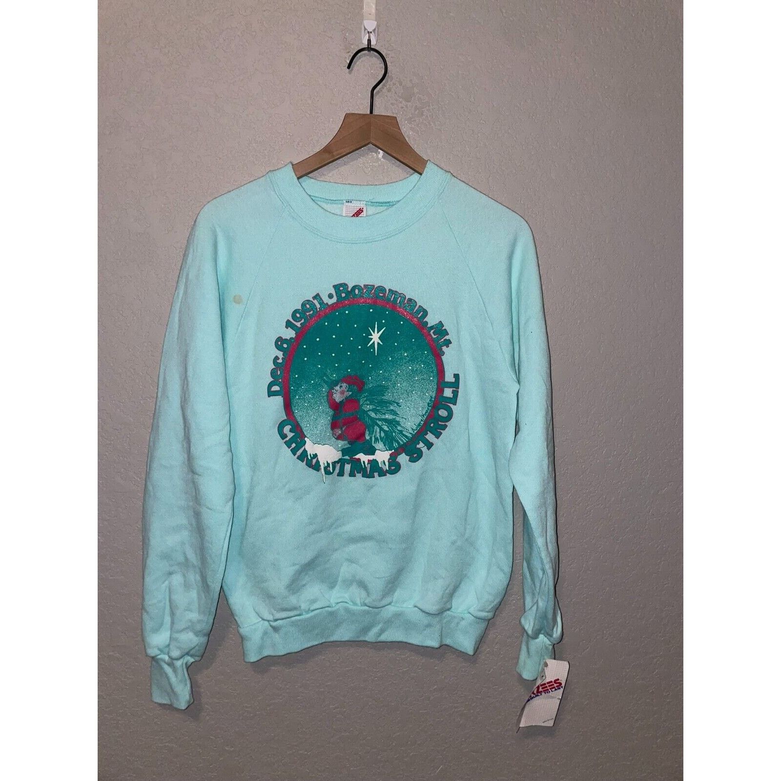 Jerzees Vintage Christmas Stroll Sweatshirt Crewneck 1991 STAINED M Size US M / EU 48-50 / 2 - 1 Thumbnail
