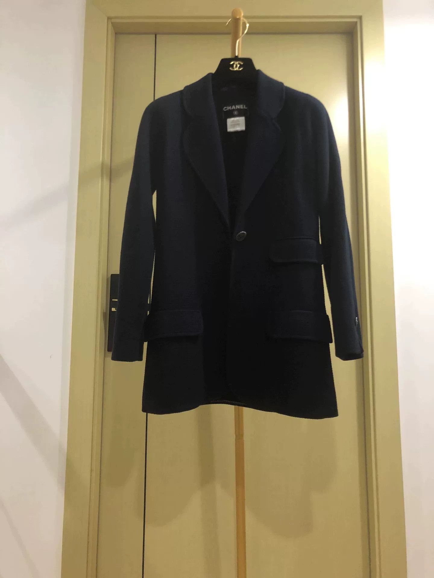 Chanel Chanel Dark Blue Casual Jacket Size S / US 4 / IT 40 - 1 Thumbnail