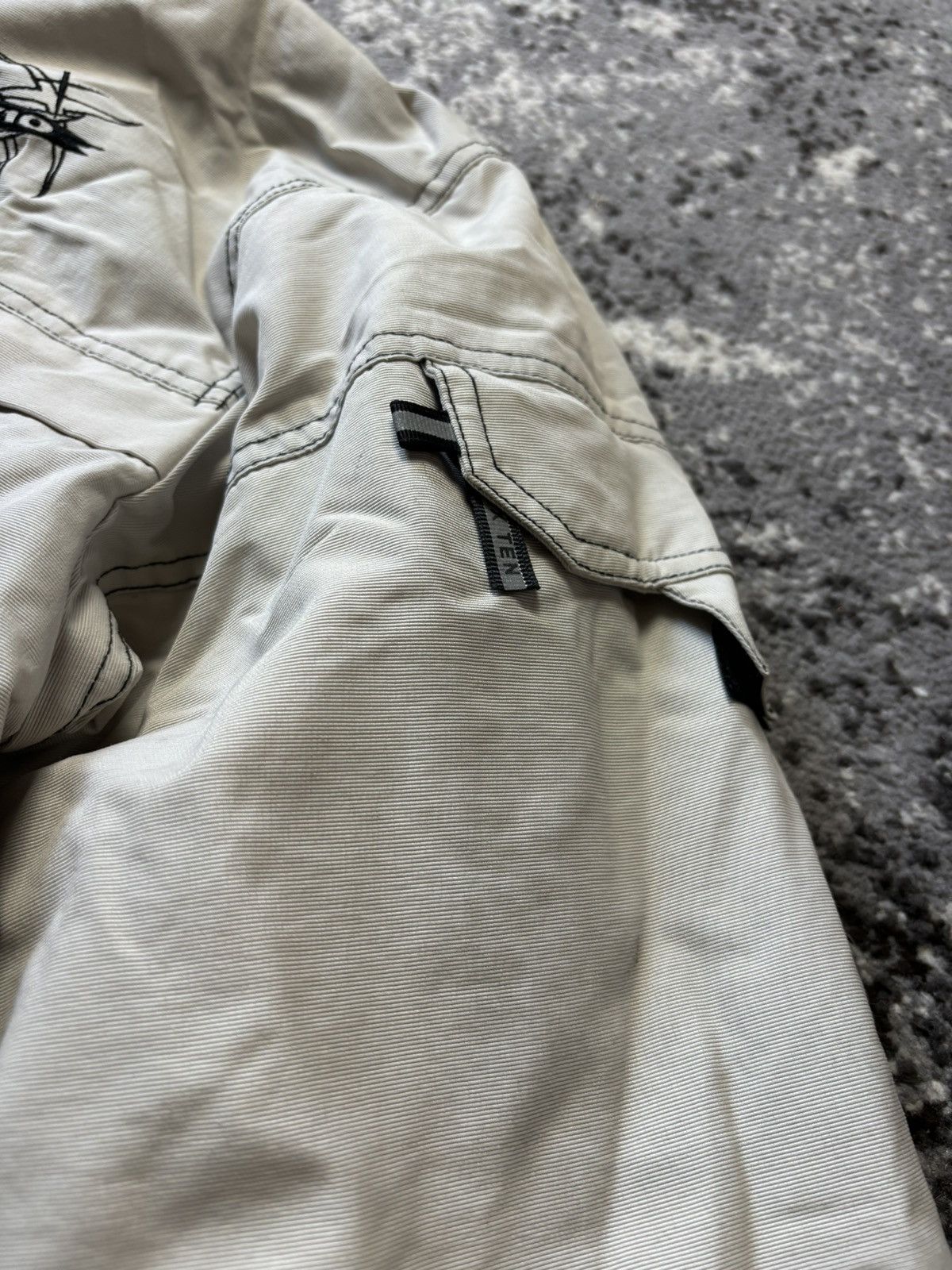 Designer × Japanese Brand × Vintage Vintage y2k nylon Ex10 japanese beige jacket Size S / US 4 / IT 40 - 3 Thumbnail
