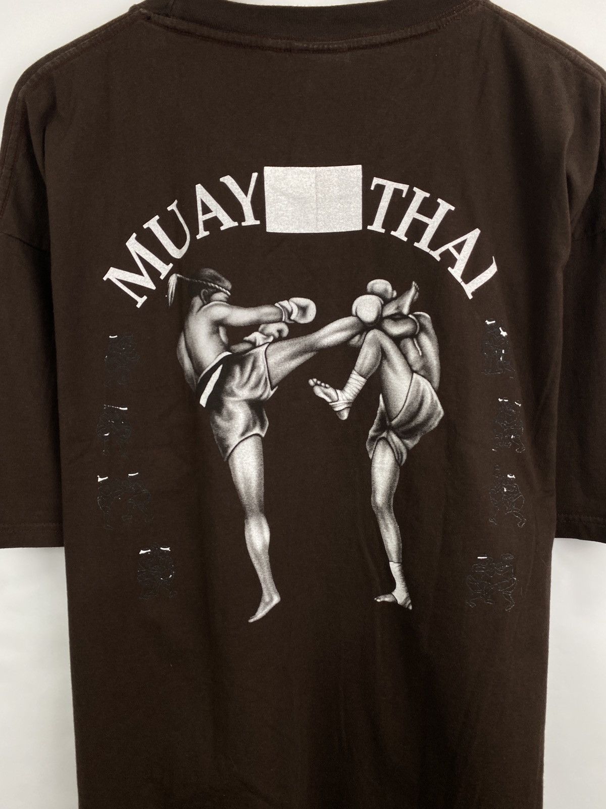 Japanese Brand 🇹🇭 Vintage 90s Muay Thai Boxing Kickboxing T-Shirt Rare Retro Size US XXL / EU 58 / 5 - 7 Thumbnail