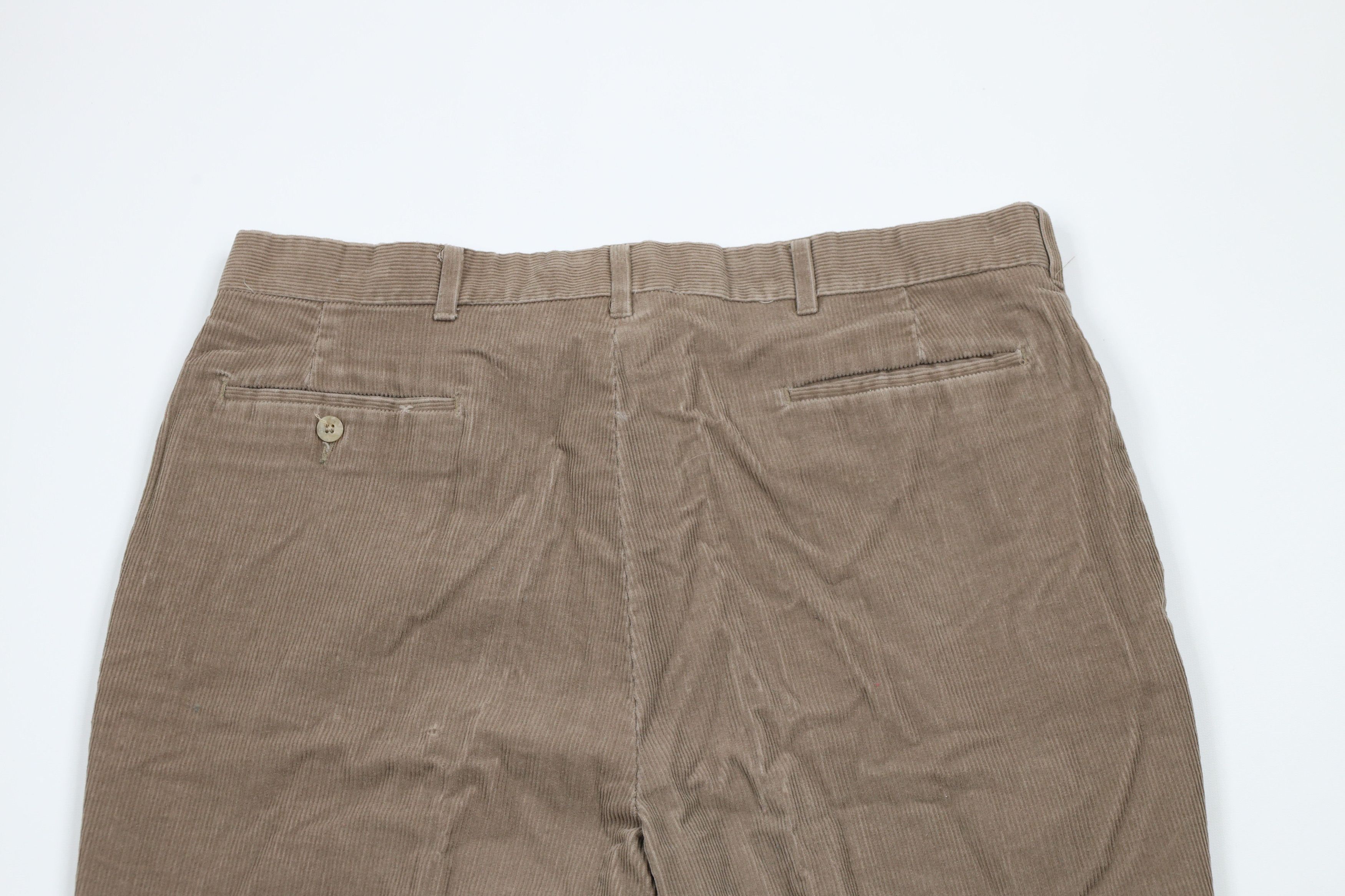 Vintage Vintage 90s Streetwear Wide Leg Corduroy Chino Pants Beige Size US 36 / EU 52 - 10 Thumbnail
