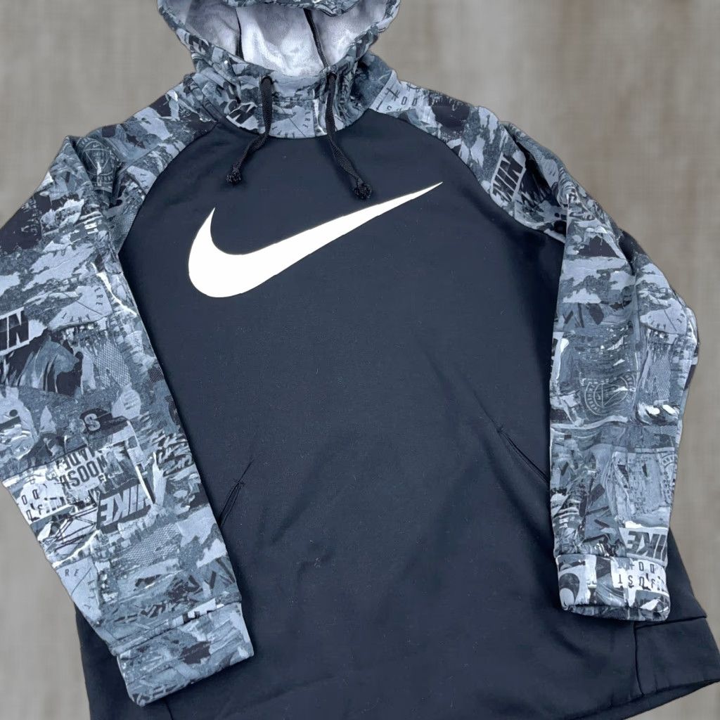 Nike Nike Hoodie Men L Black Dri Fit Logo Graphic Print Pullover Sweatshirt - Hooded, All Seasons, Regular Fit, Long Sleeve, Polyester, Fleece, Sports Size US L / EU 52-54 / 3 - 1 Thumbnail