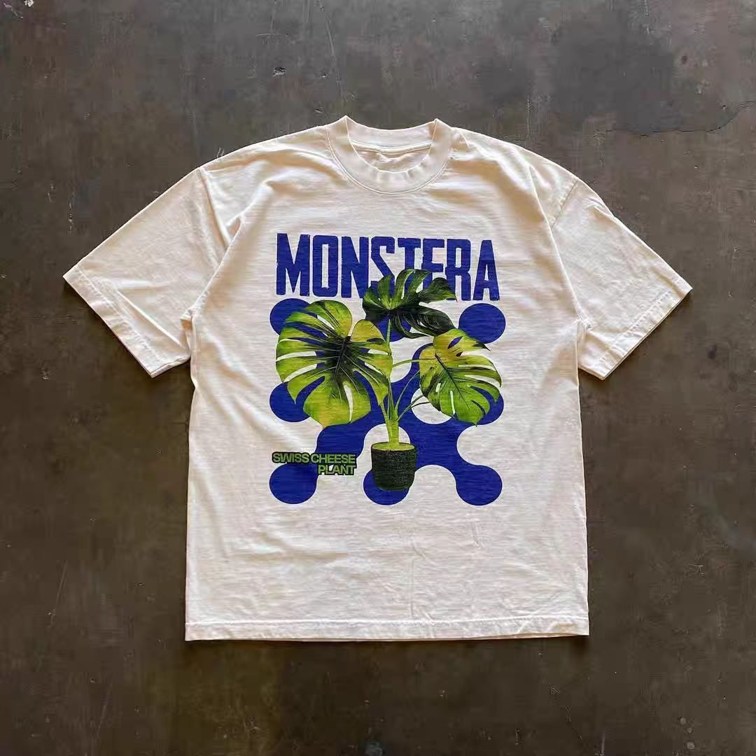 Vintage Street washed white retro floral print t-shirt Size US M / EU 48-50 / 2 - 1 Thumbnail