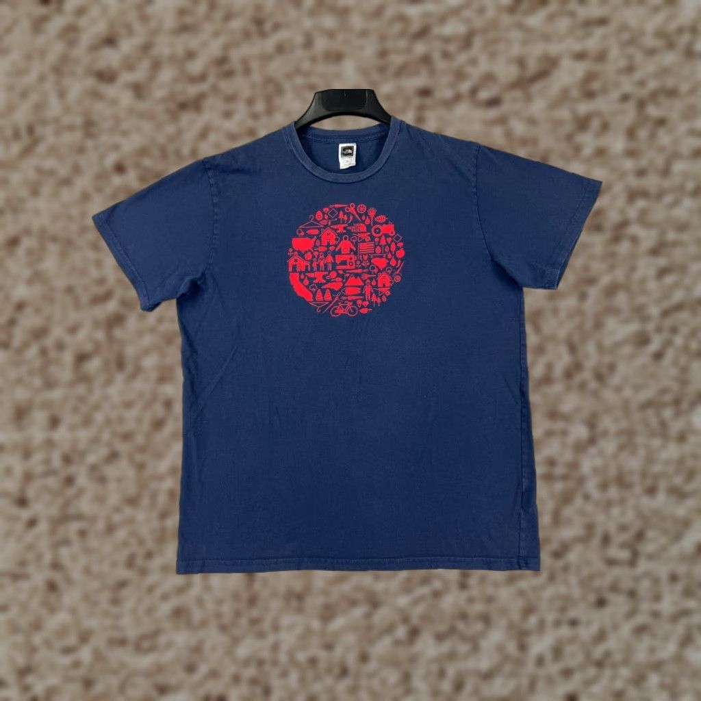 The North Face The North Face Shirt Men Adult Large Blue Short Sleeve Crew Neck Cotton Jersey T-Shirt 90s Outdoor Camp Hiking Regular Fit Mens Size US L / EU 52-54 / 3 - 1 Thumbnail