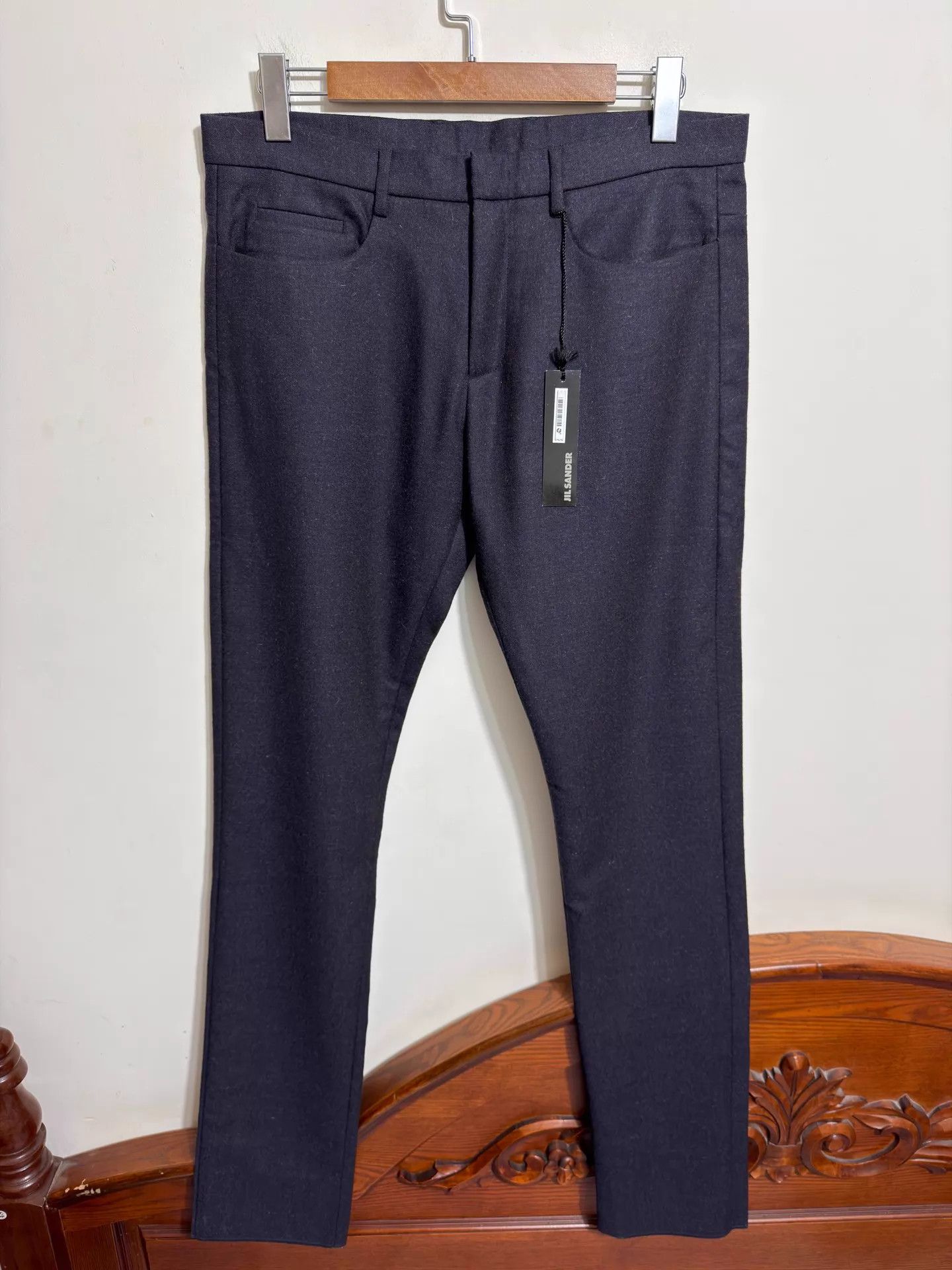 Jil Sander Jil Sander Slim Wool-Mohair Pants Charcoal 48-52 Size US 32 / EU 48 - 1 Thumbnail
