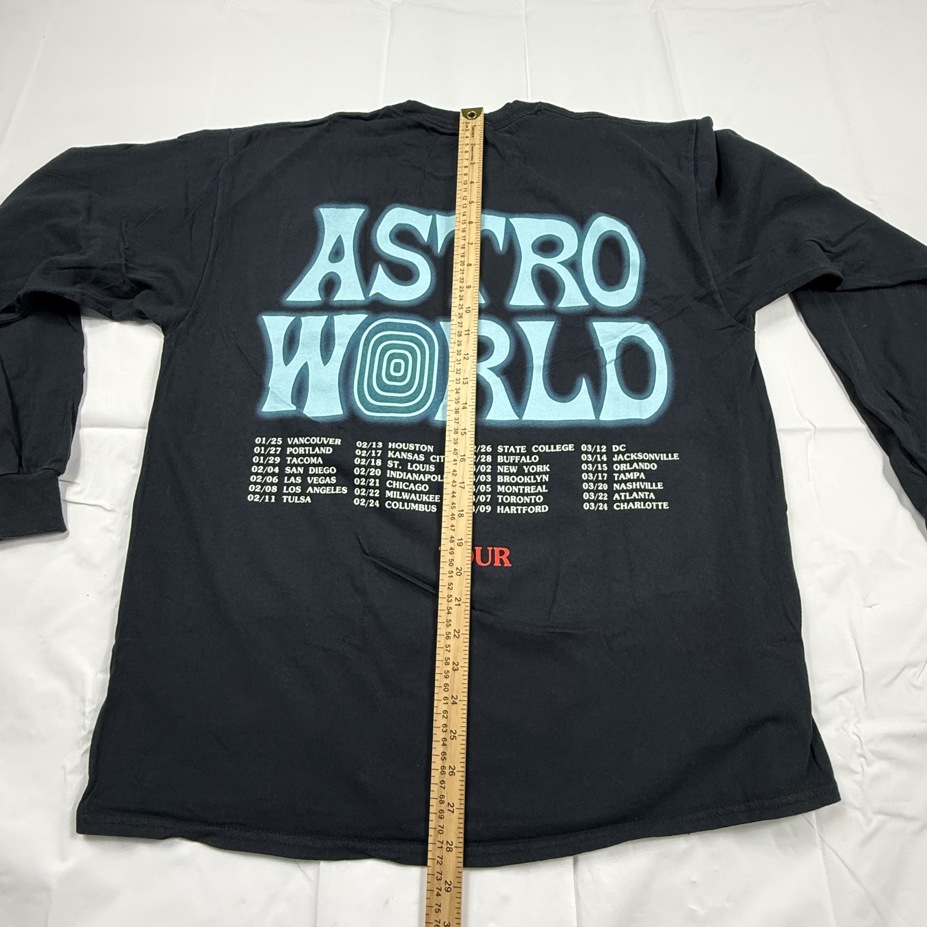 Travis Scott Travis Scott Astroworld 2018 Tour Long Sleeve Shirt Black Size US L / EU 52-54 / 3 - 4 Thumbnail