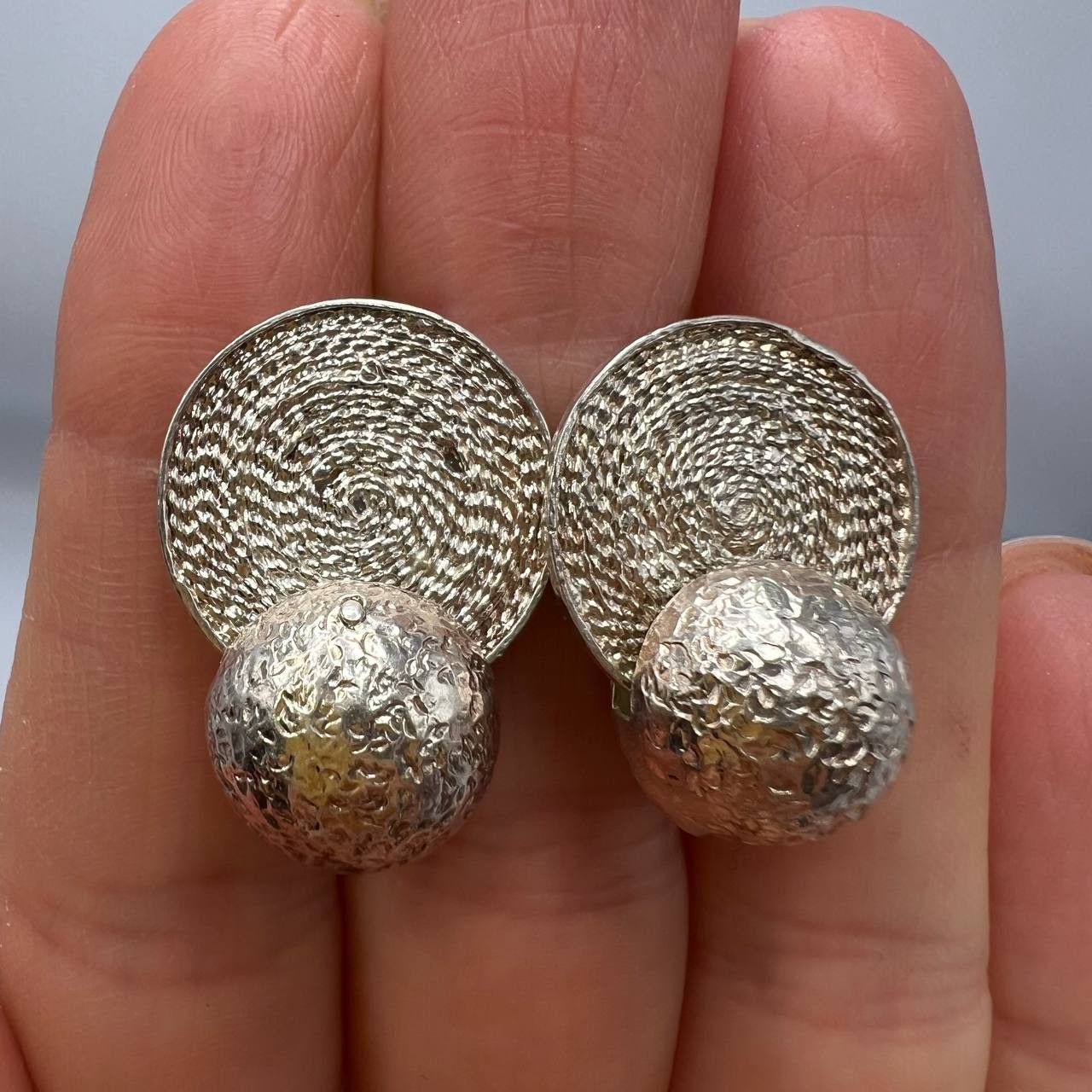 Sterling Silver Vintage Women's Jewelry 925 Sterling Silver Stud Earrings Size ONE SIZE - 4 Thumbnail