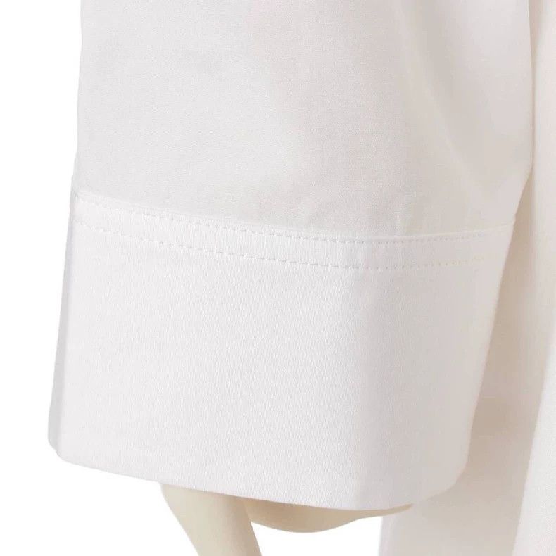 Jil Sander Jil Sander White ruffled blouse with lotus leaf design Size XXS / US 00 / IT 34 - 6 Thumbnail