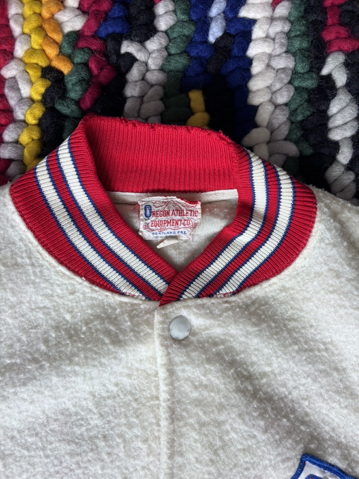 Levi's Vintage Clothing 1950s Vintage Varsity Snap Shirt Oregon Size US L / EU 52-54 / 3 - 5 Thumbnail