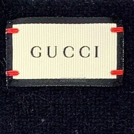 Gucci Gucci Black striped webbing bee embroidery wool tassel sca Size ONE SIZE - 7 Thumbnail