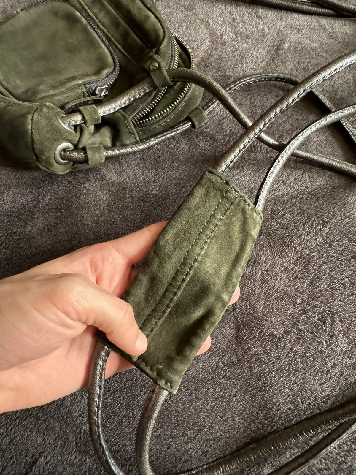 Japanese Brand Vintage massanger suede Japanese brand Avant Garde Size ONE SIZE - 5 Thumbnail