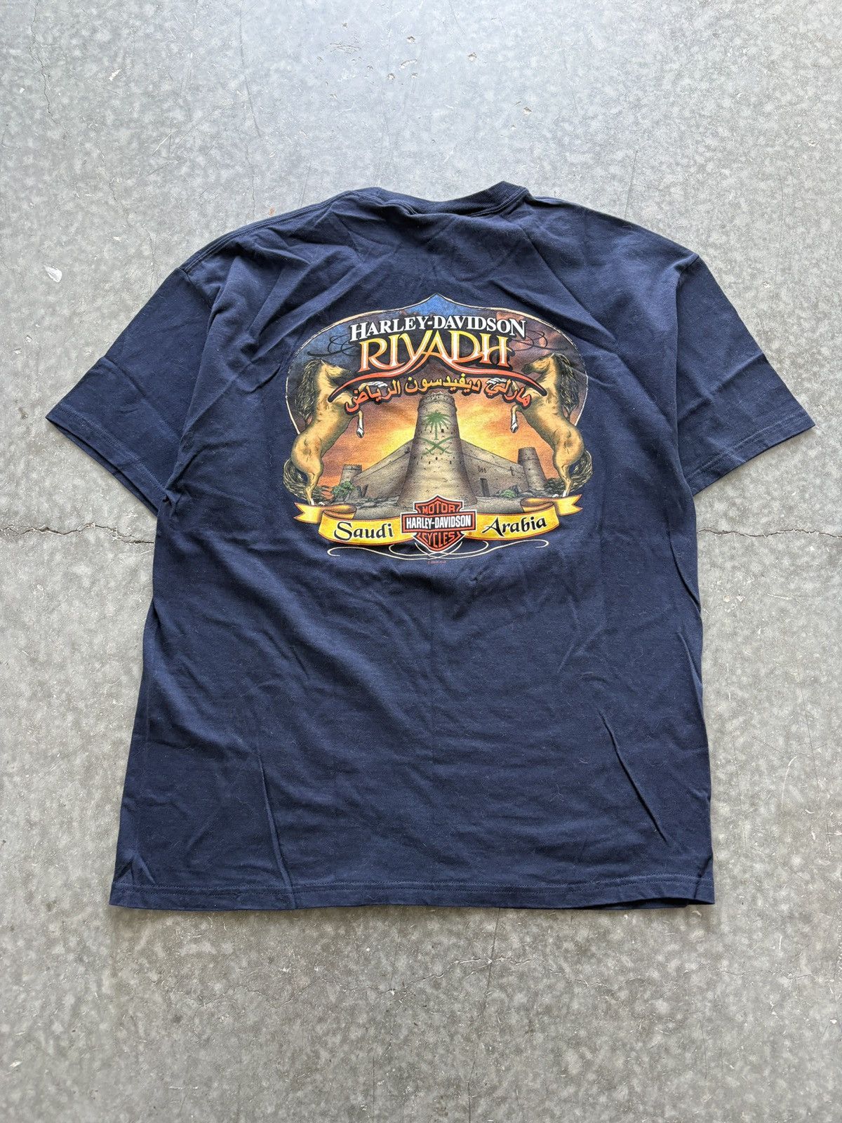 Harley Davidson Vintage Y2K Harley Davidson Saudi Arabia Graphic Tee Size US XL / EU 56 / 4 - 5 Thumbnail