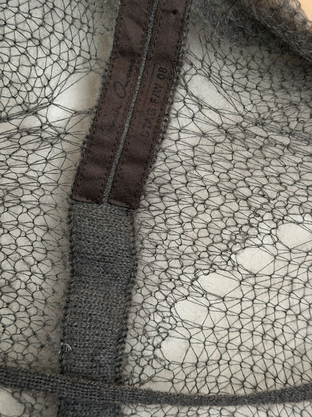 Rick Owens Rick Owens STAG FW 2008 gray open knit draped cardigan Size M / US 6-8 / IT 42-44 - 6 Thumbnail