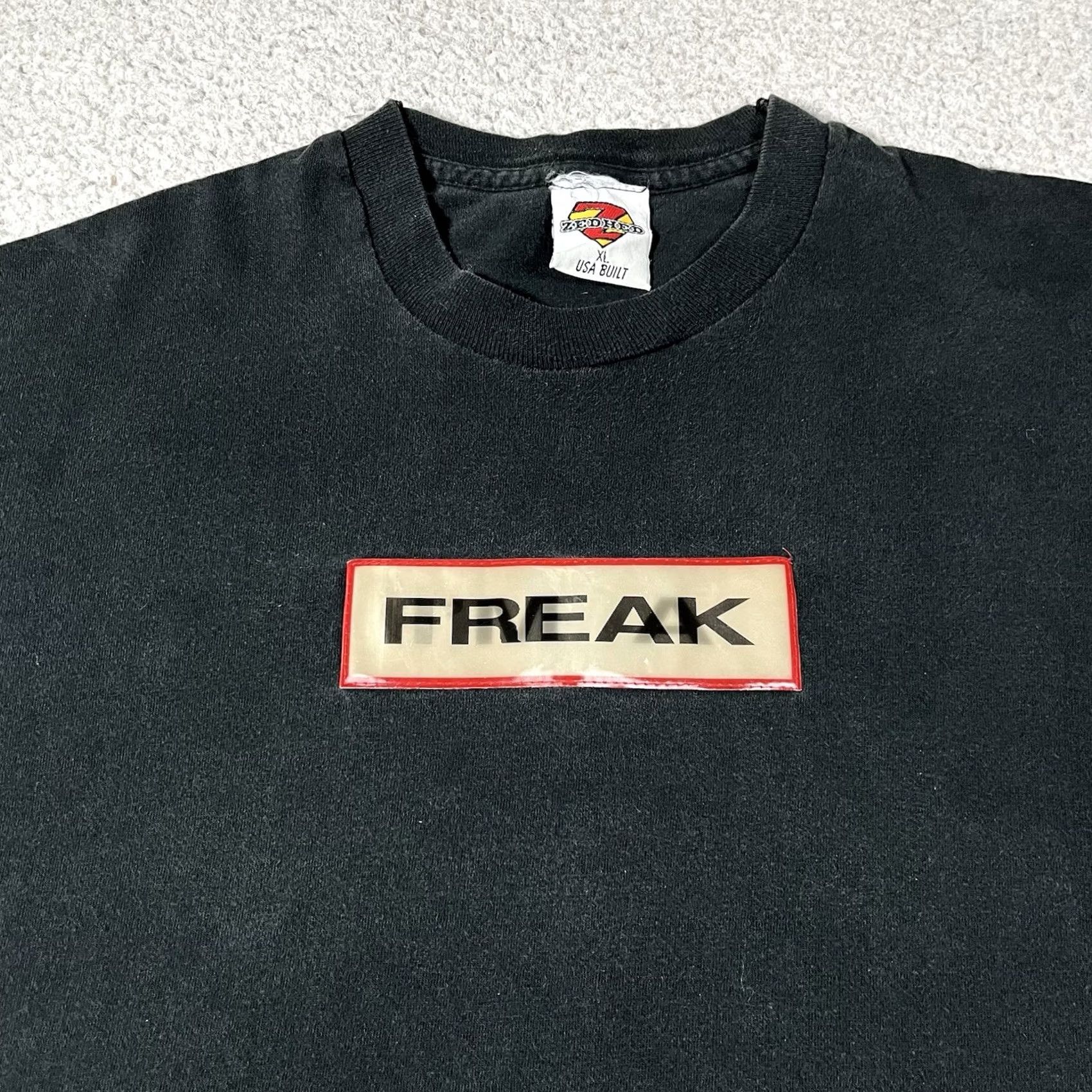 Vintage VINTAGE Zed Hed Shirt Mens XL Black IM A FREAK Funny Parody Comedy Skater Grunge 90s 80s USA Logo T-Shirt Mens XL Black Size US XL / EU 56 / 4 - 6 Thumbnail
