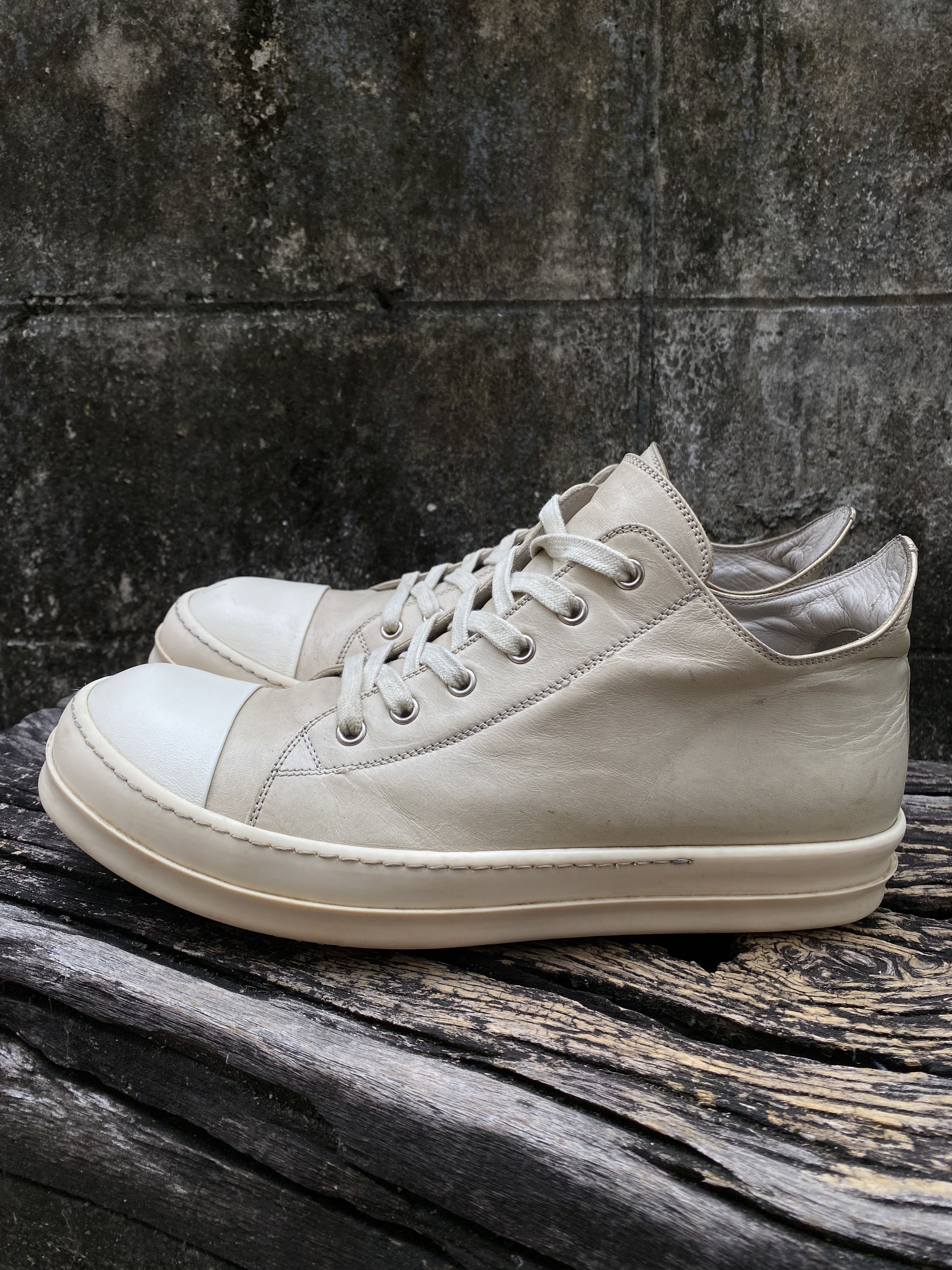 Rick Owens Rick Owens Milk Leather Low Ramones Sneakers Size US 10 / EU 43 - 2 Thumbnail