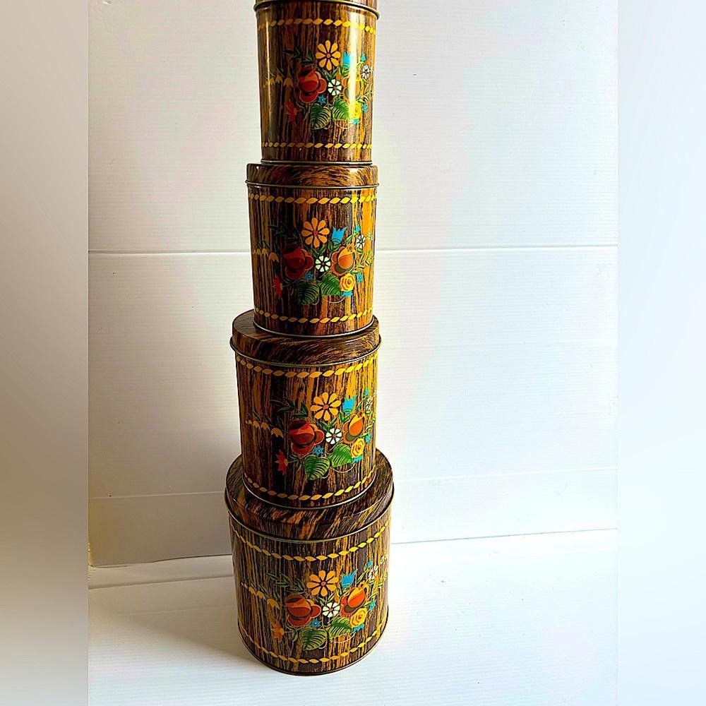 Designer Vintage 70’s Collectible Canisters (Set of 4) Size ONE SIZE - 1 Thumbnail