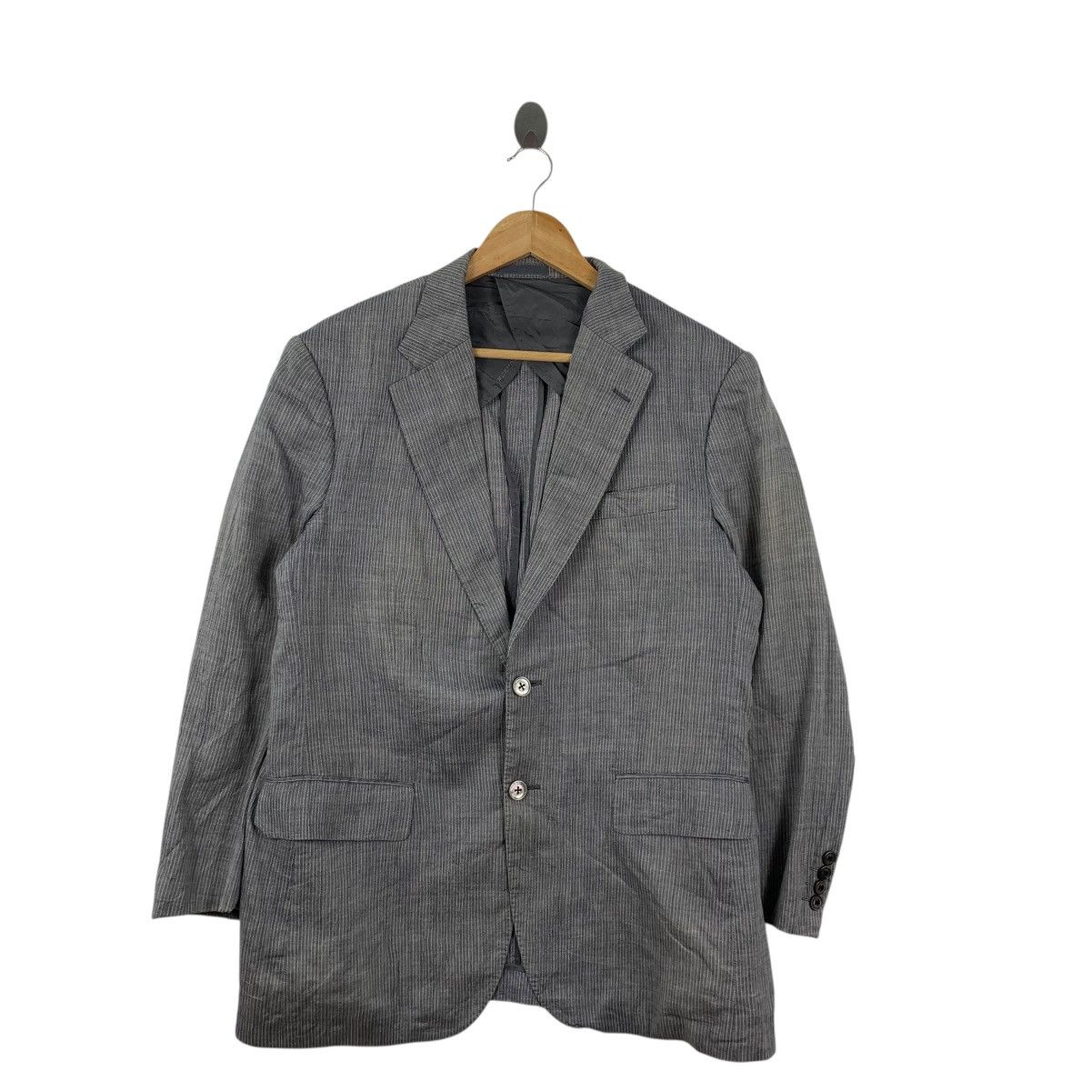 Burberry Vintage BURBERRY LONDON Striped 2 Button Blazer Coat Jacket Size US M / EU 48-50 / 2 - 3 Thumbnail