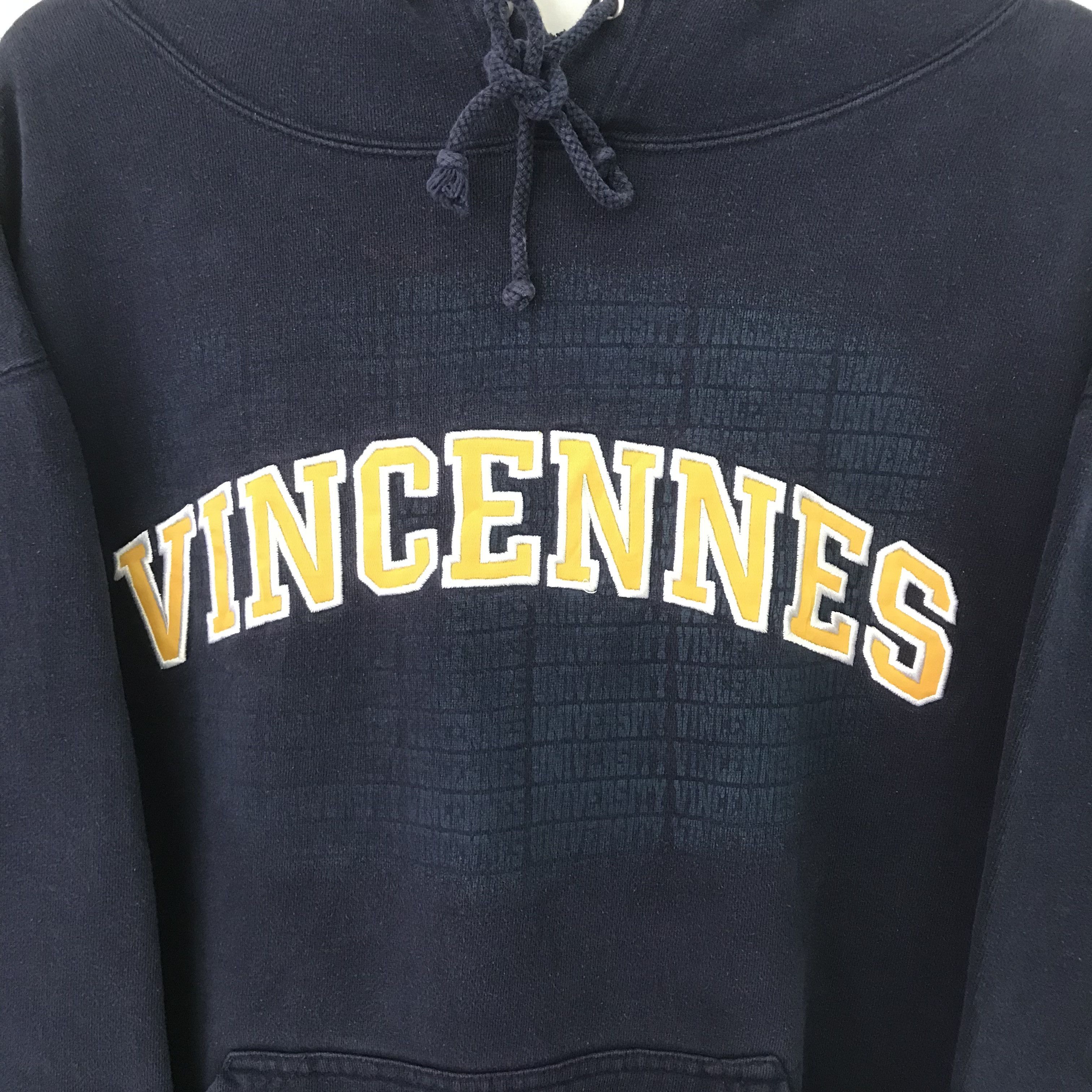 Vintage Vintage 90's Vincennes University Blue Sweater - 333 Size US XL / EU 56 / 4 - 6 Thumbnail